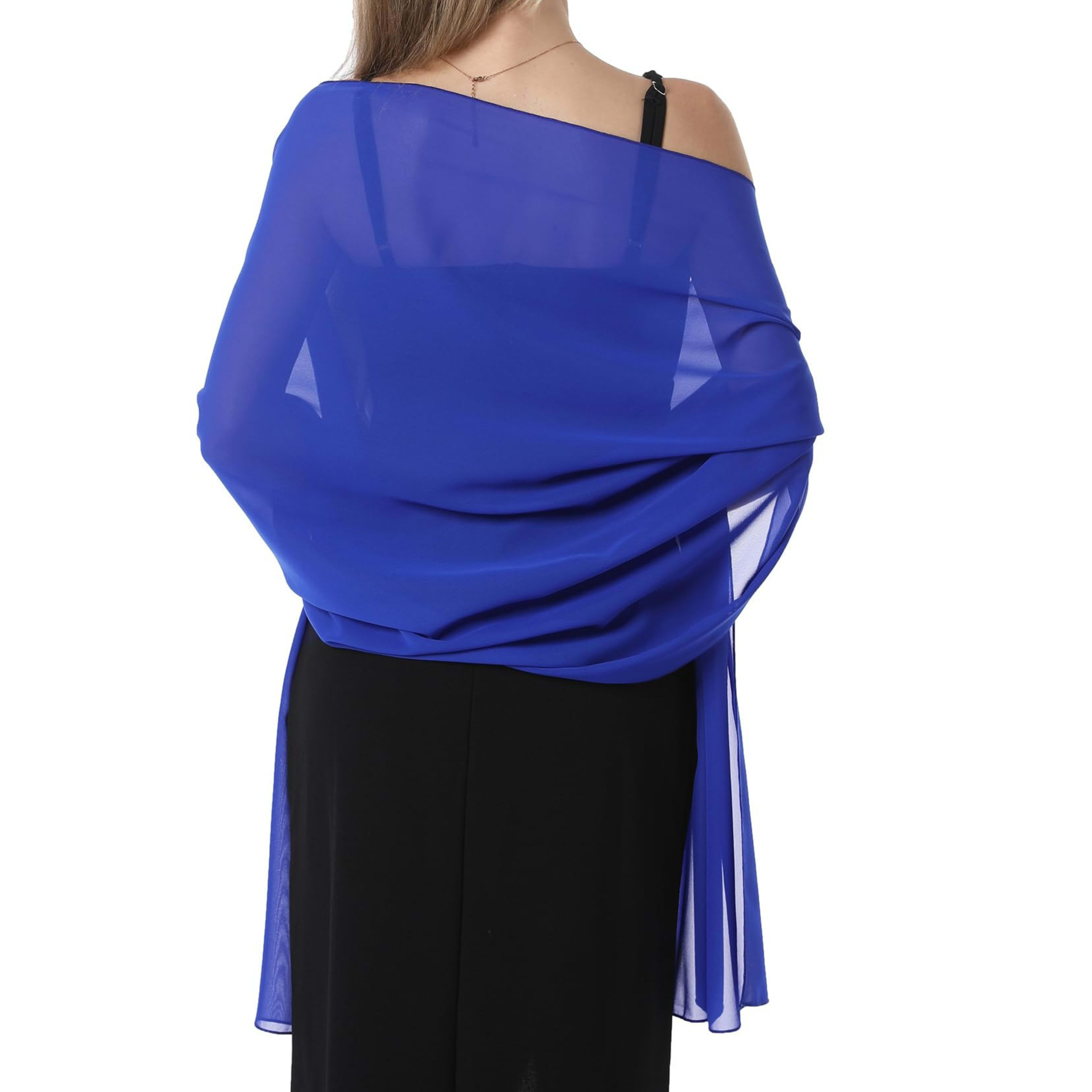 Chiffon Scarf - Lightweight Evening Gown Accessory Wedding Shawl for Women 22
