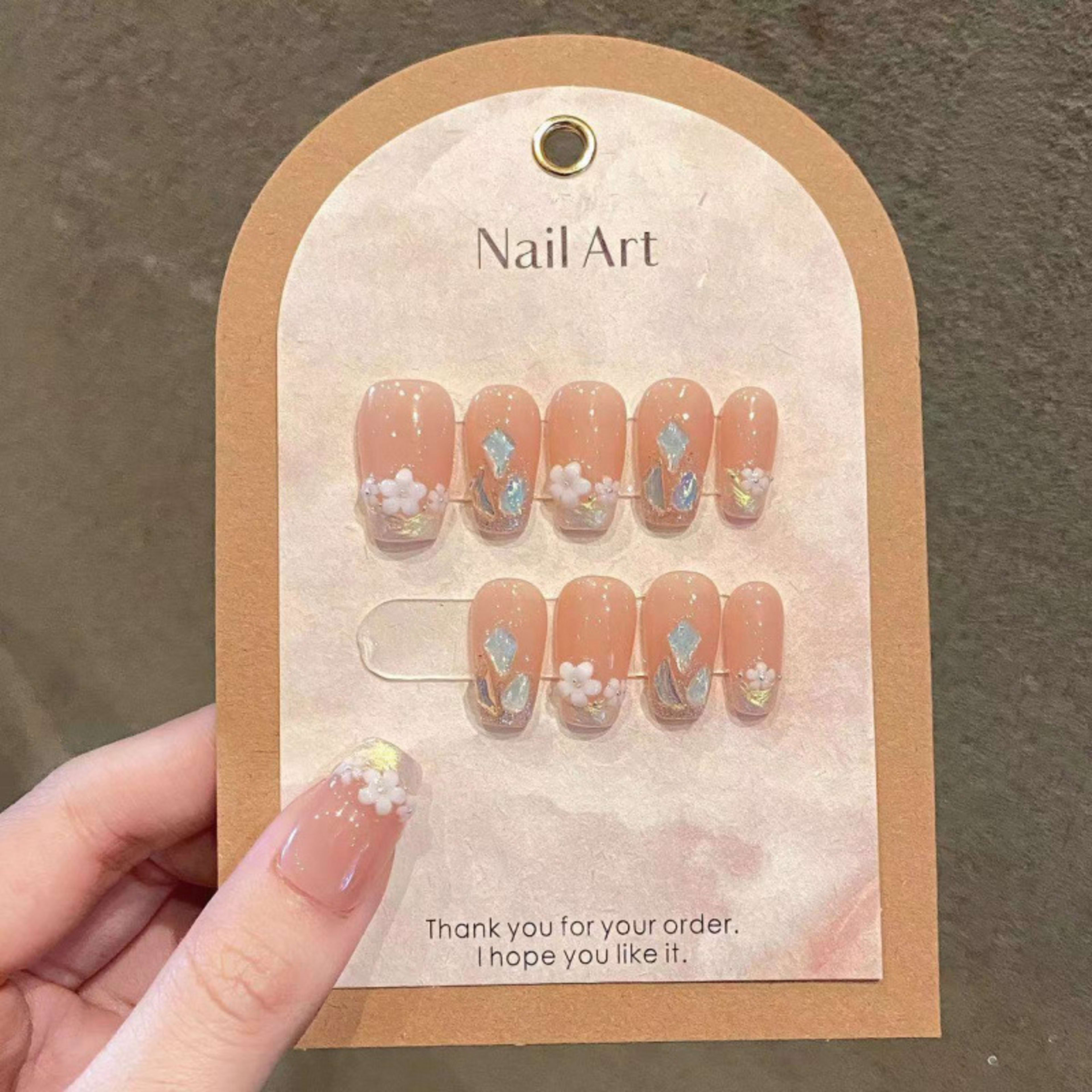 Nail Art Spring Little Flowers Summer Vibe Wearable Fake Nails 15