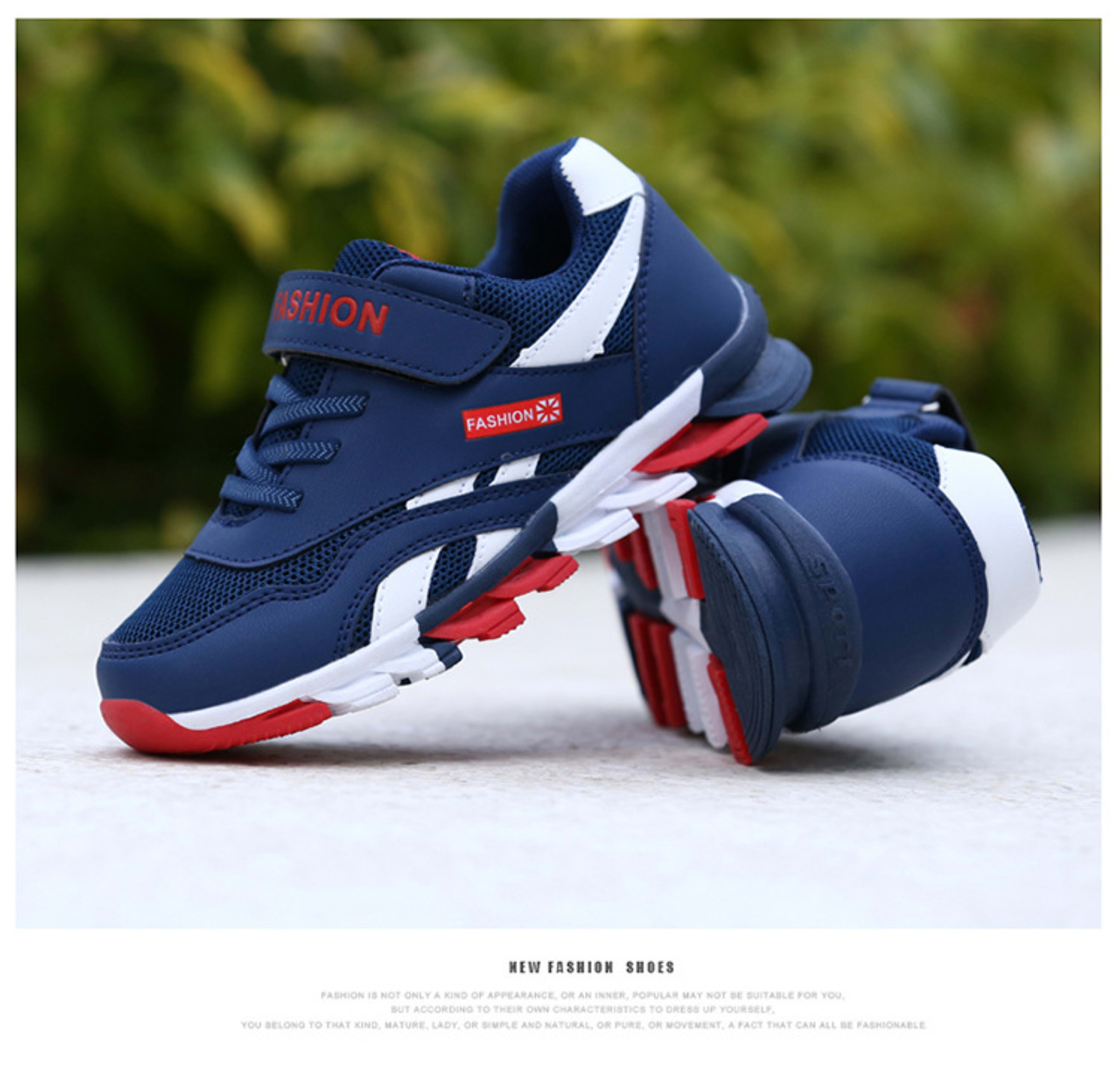 Children's Men's Cotton Magic Sports Large Stickers Running Shoes 19