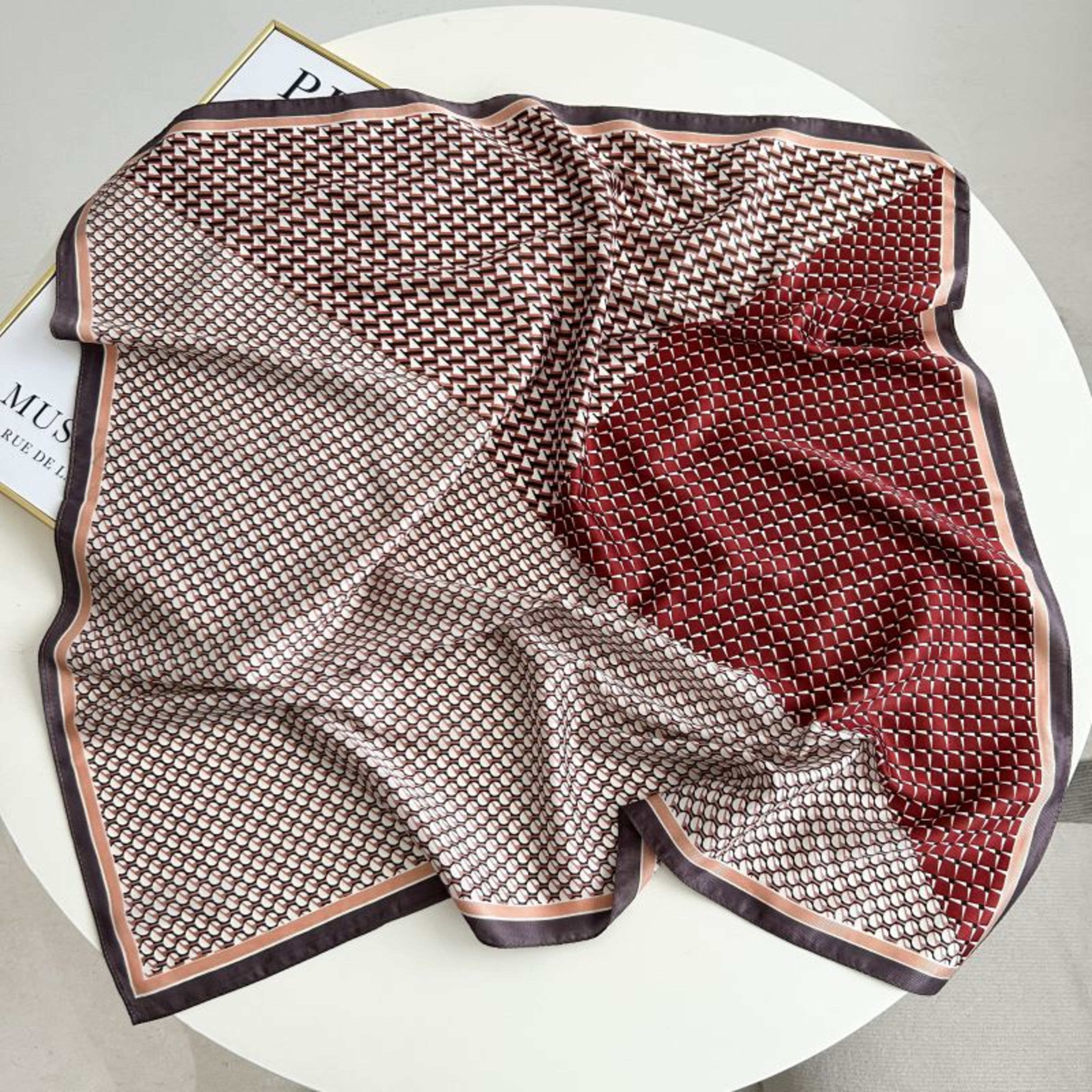 New High-end Twill Silk-look Square Scarf 87