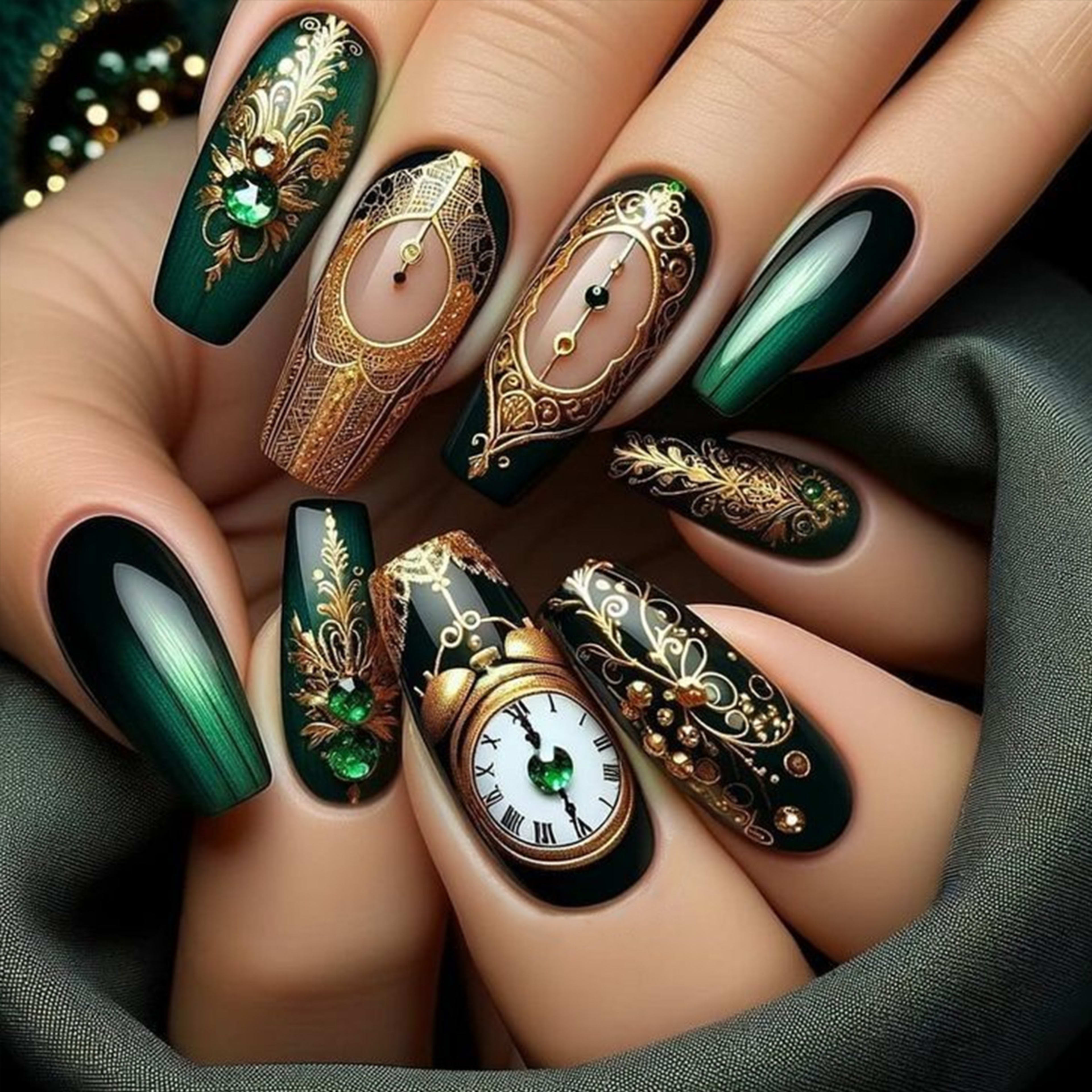 Retro Ins Style Removable Fake Nail Tip 4