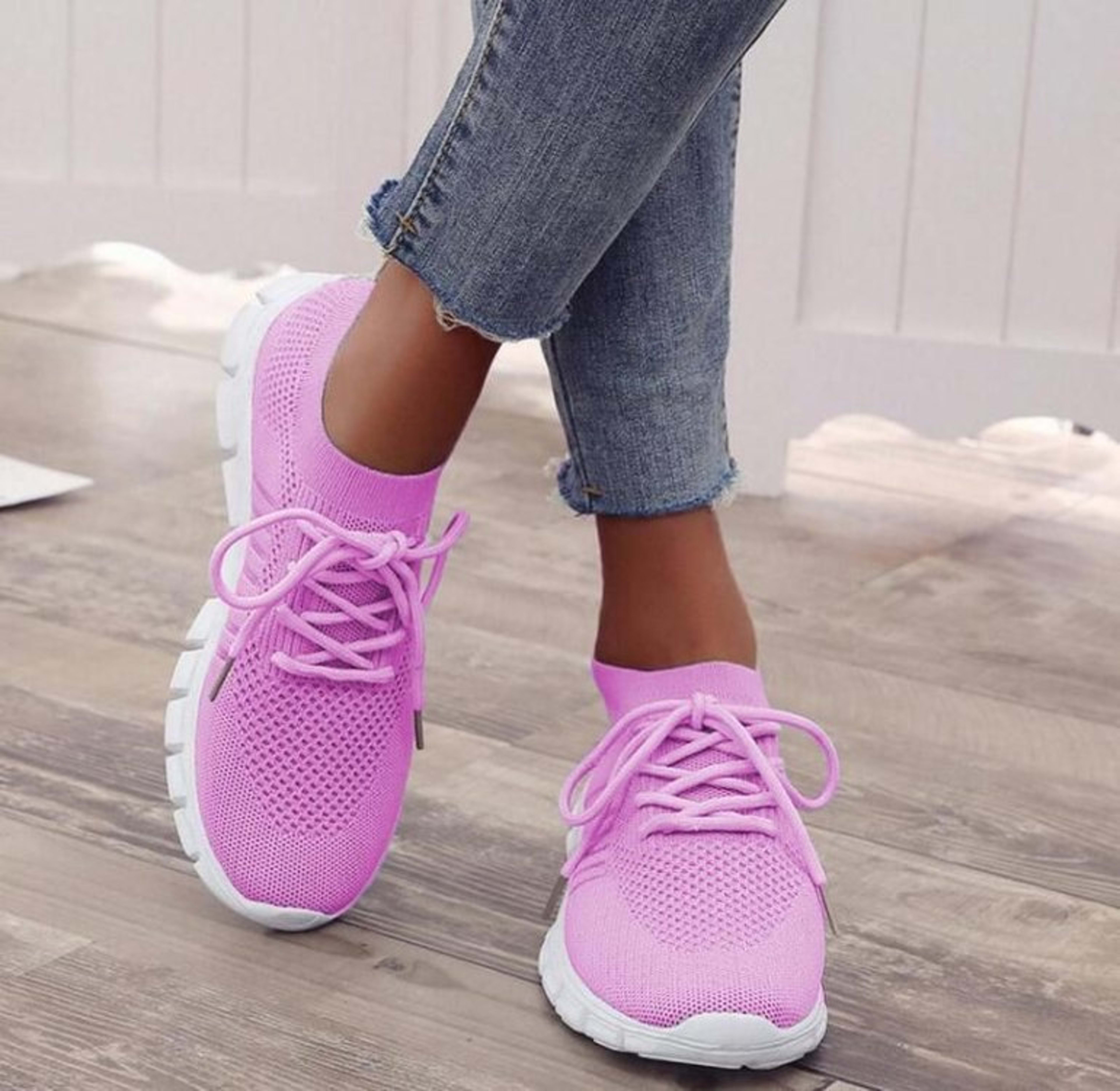 Women's Breathable Sneaker High-cut Lace-up Platform Casual Shoes 5