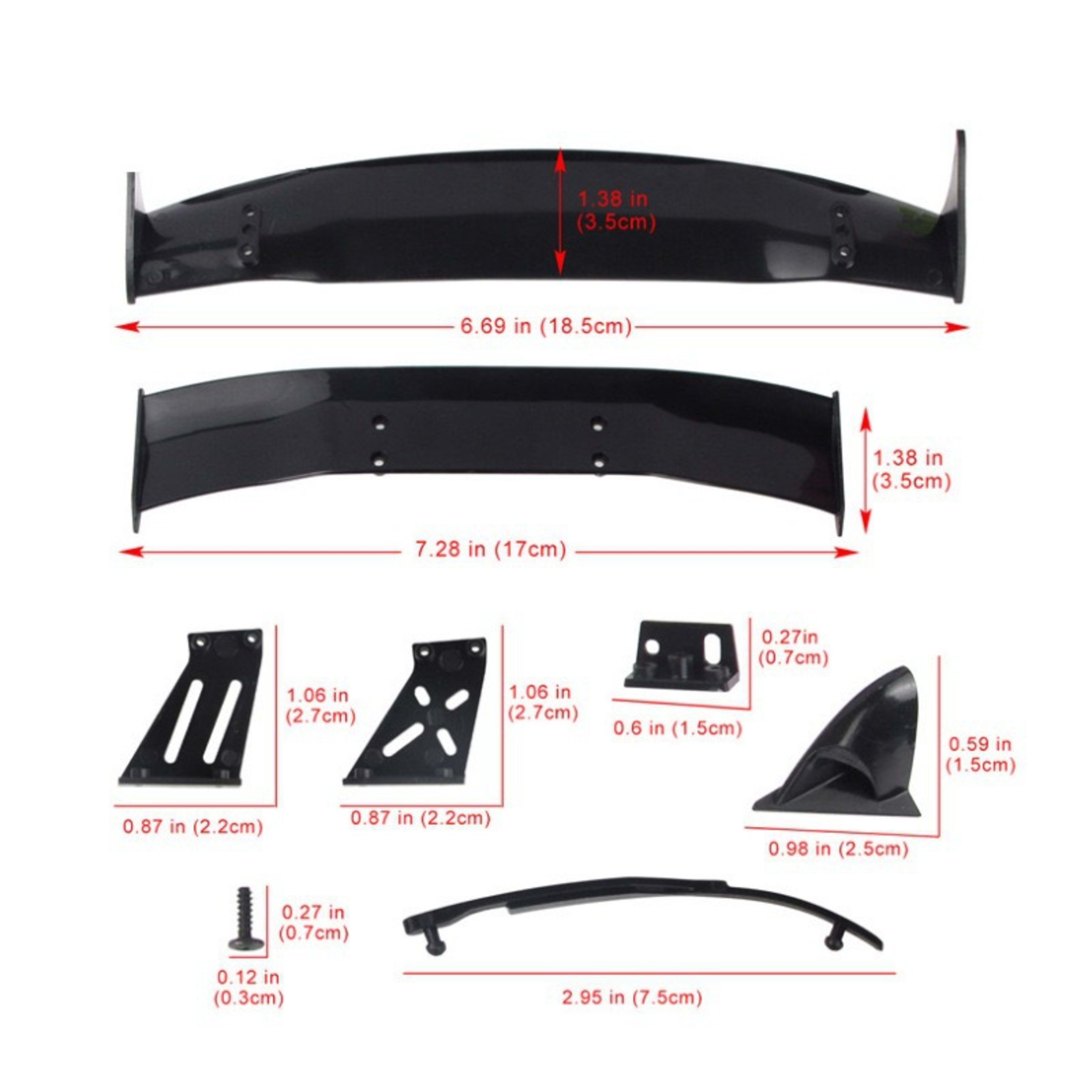 Flat Running Remote Control Model Game Car Shell Modified General Tail Accessories 4