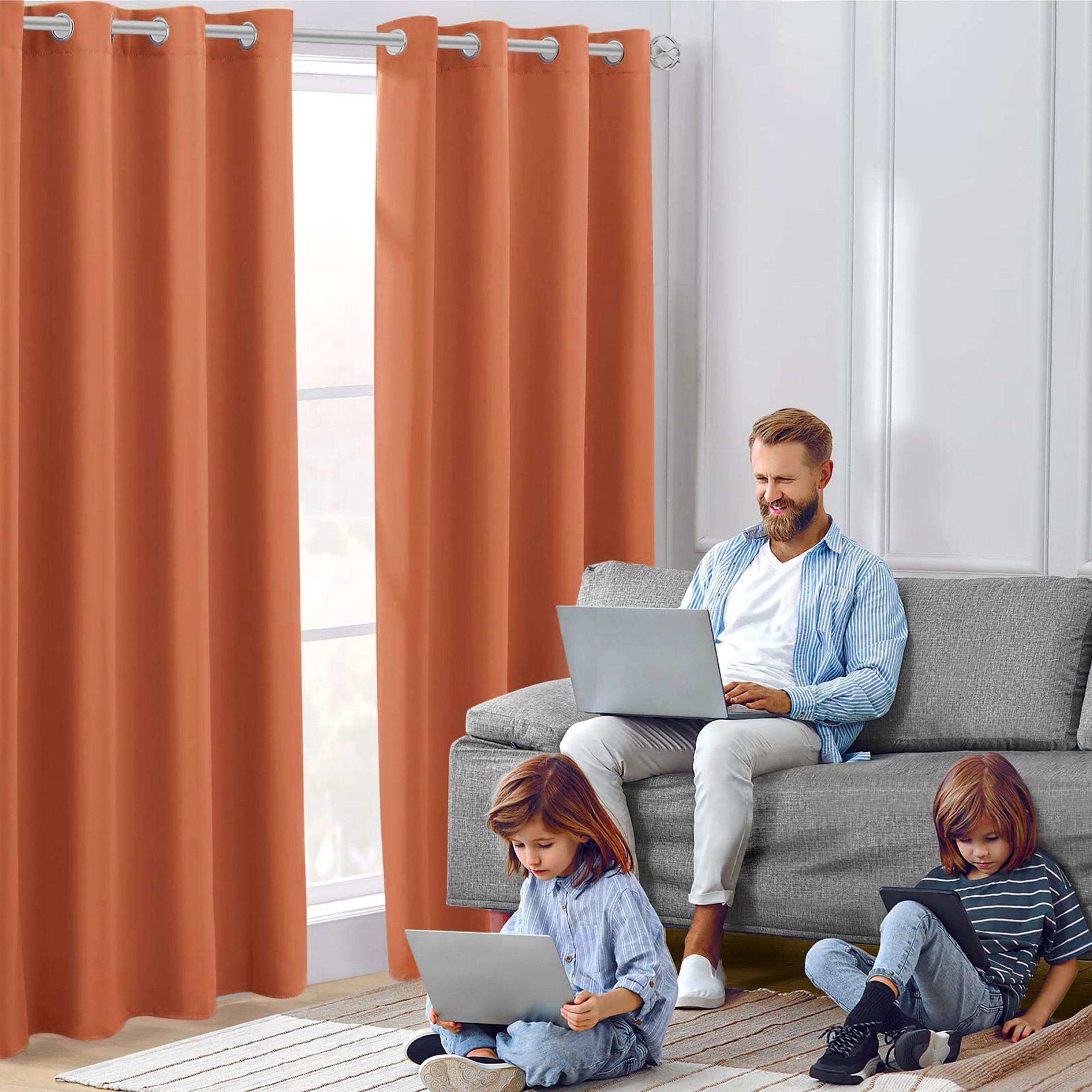Amazon Cross-border Curtain Thickened Non-glossy Fabric Curtain Sun-blocking Heat-insulating Shade Wholesale Modern Mini 8