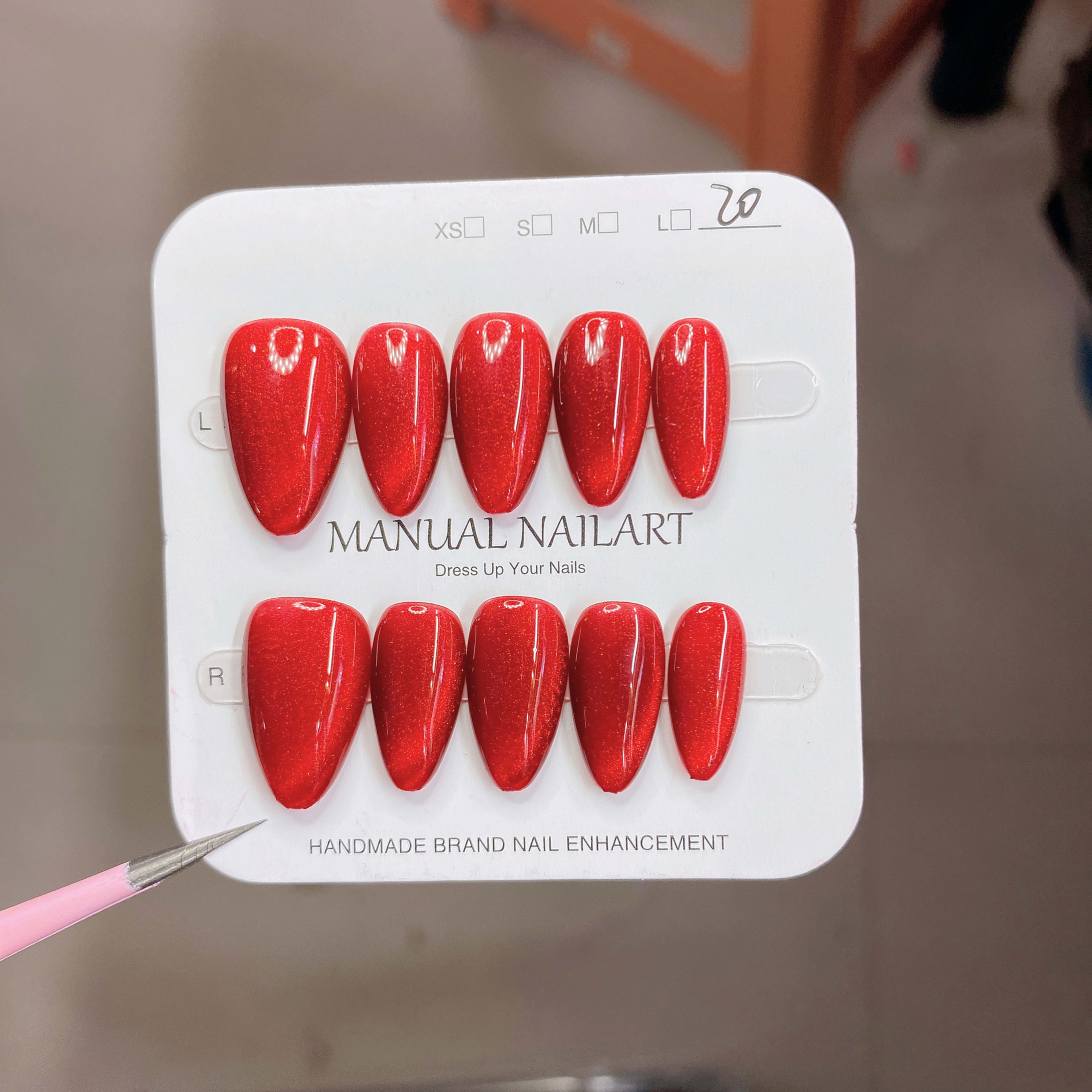 Hand-applied Gel Nail Art Tips For UVLED Curing 20