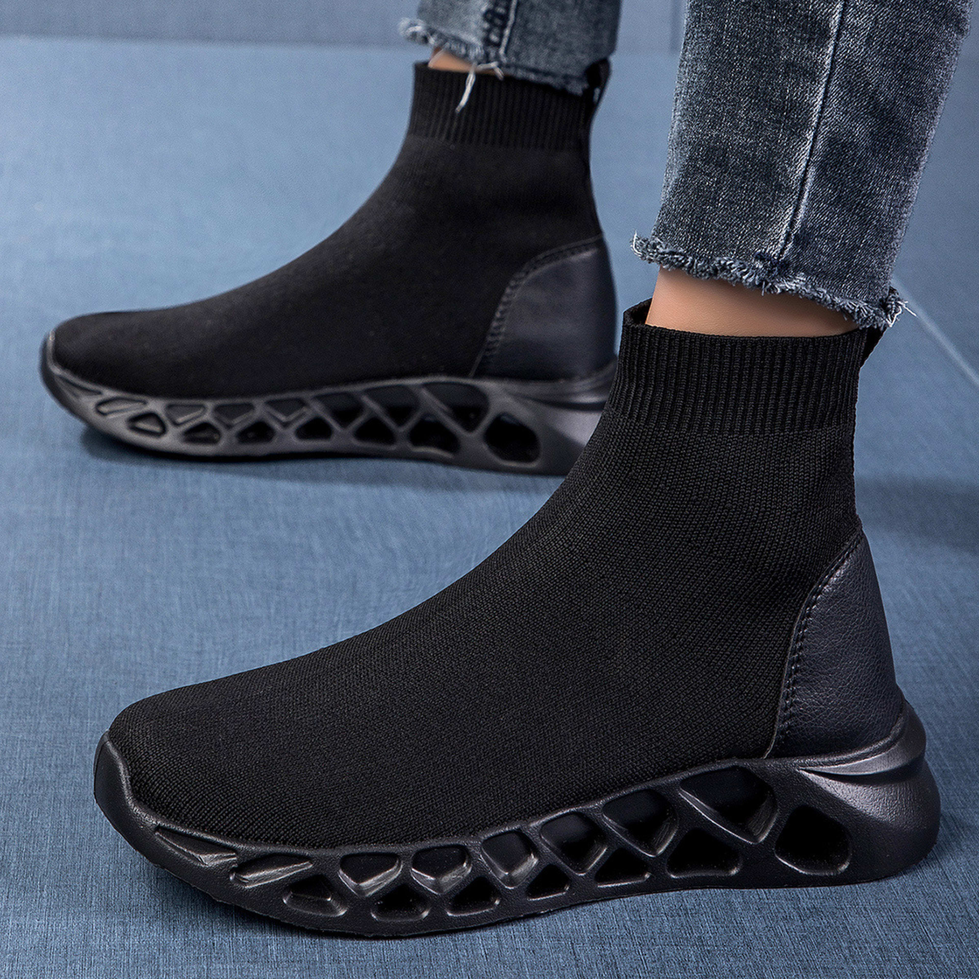 High-top Casual Stretch Socks Ankle Sock Boots Breathable Shoes 3