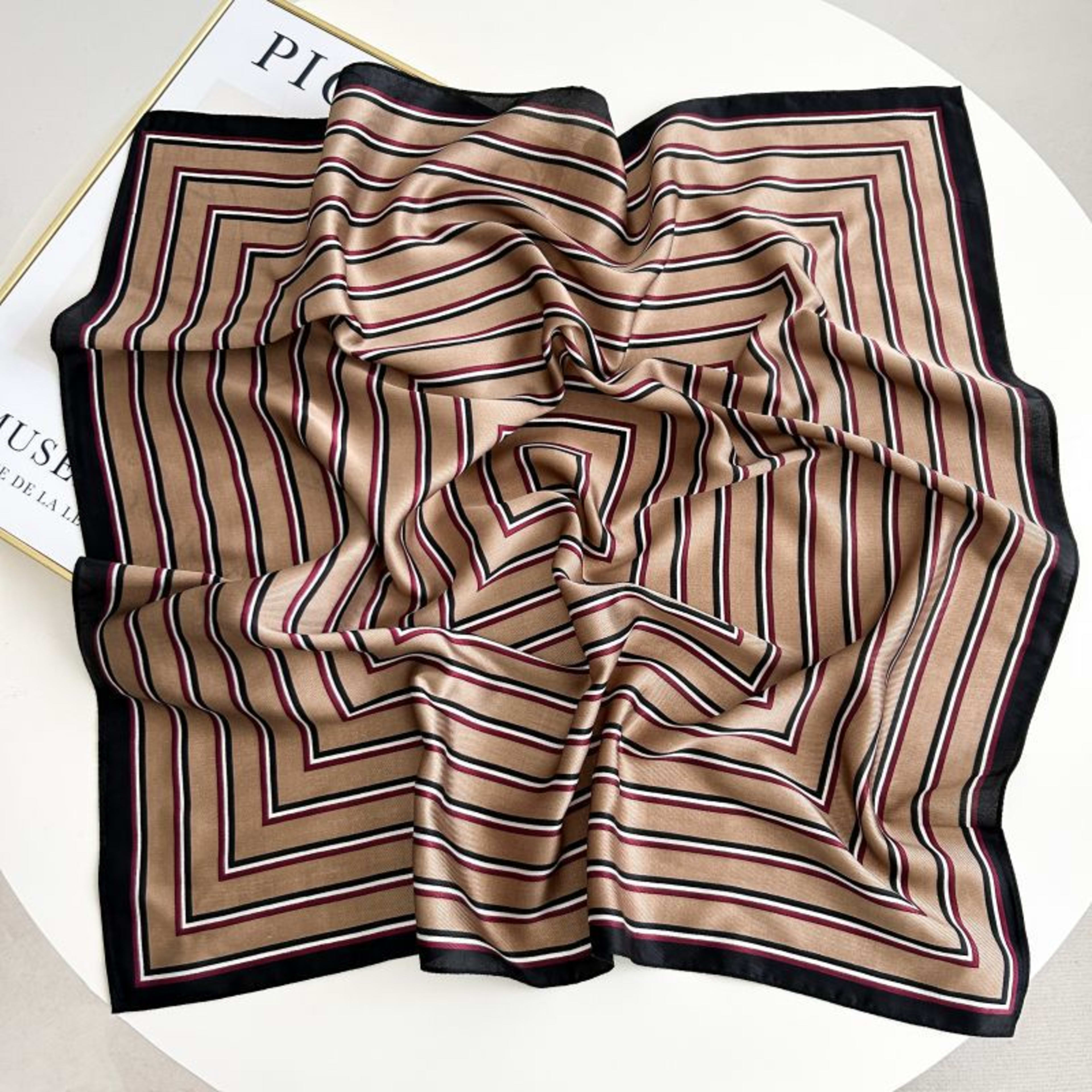 New High-end Twill Silk-look Square Scarf 35