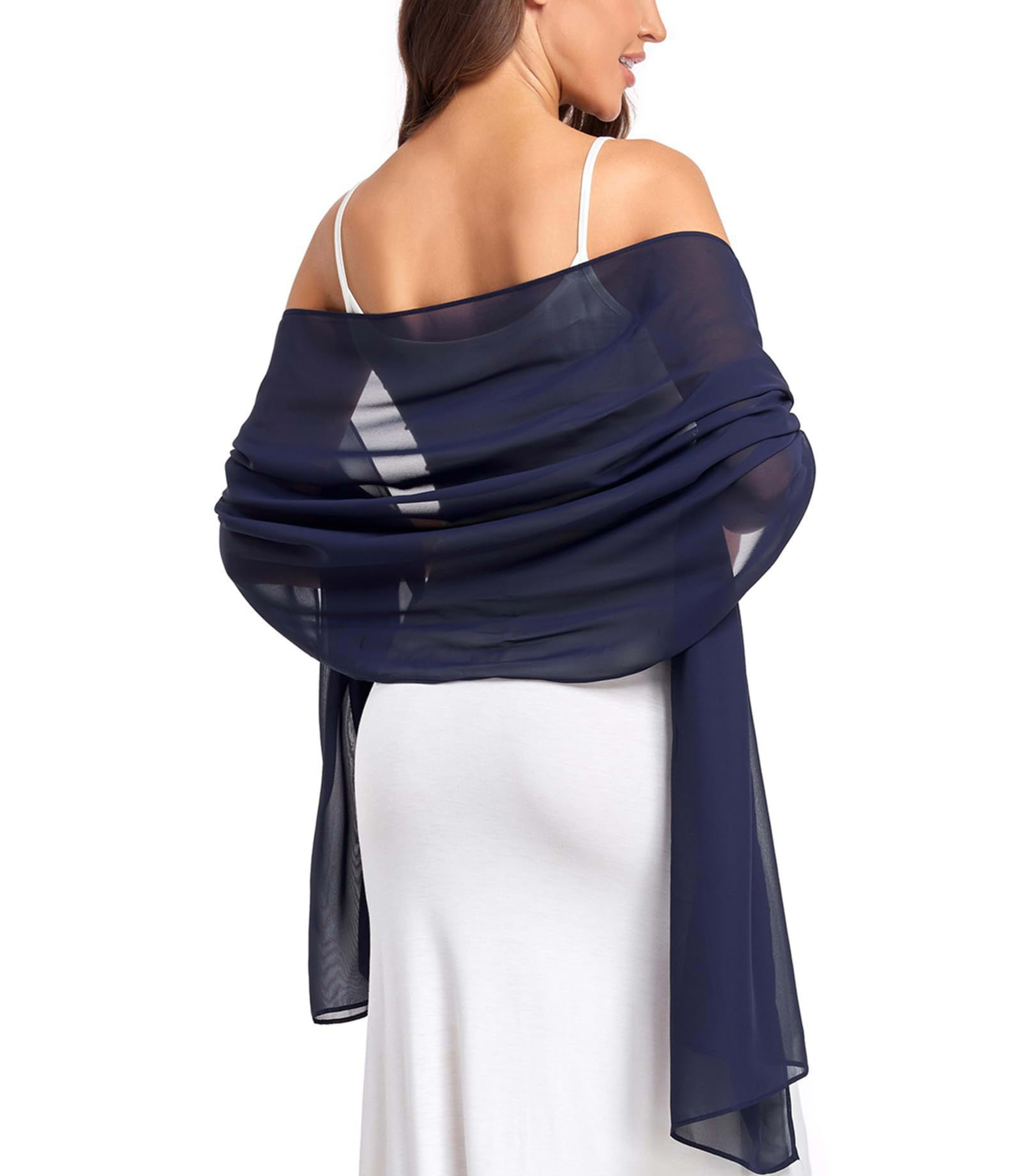 Chiffon Scarf - Lightweight Evening Gown Accessory Wedding Shawl for Women 18