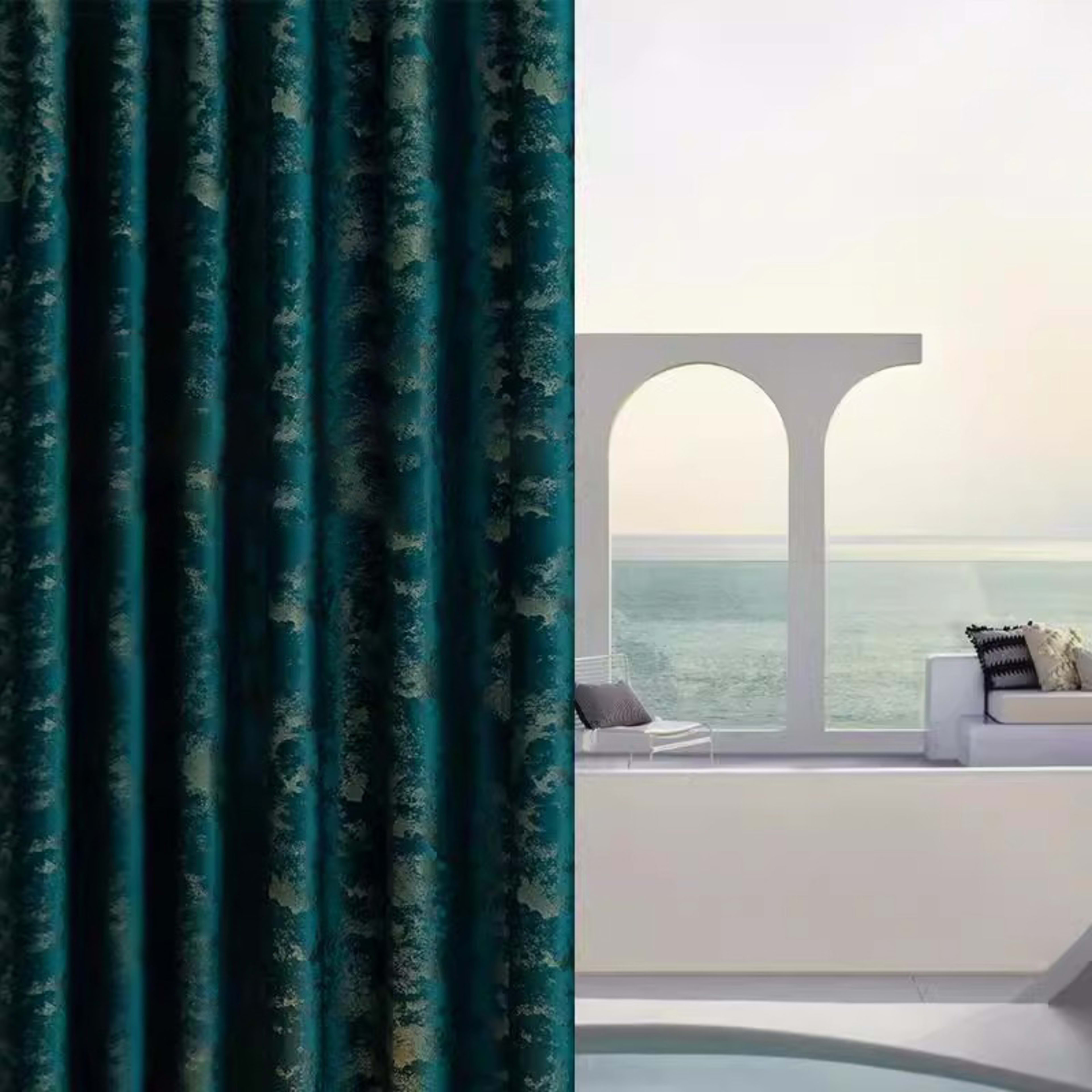 High-end Living Room Curtains In A European-style Minimalist And Modern Design Made From Thick Velvet Fabric 4