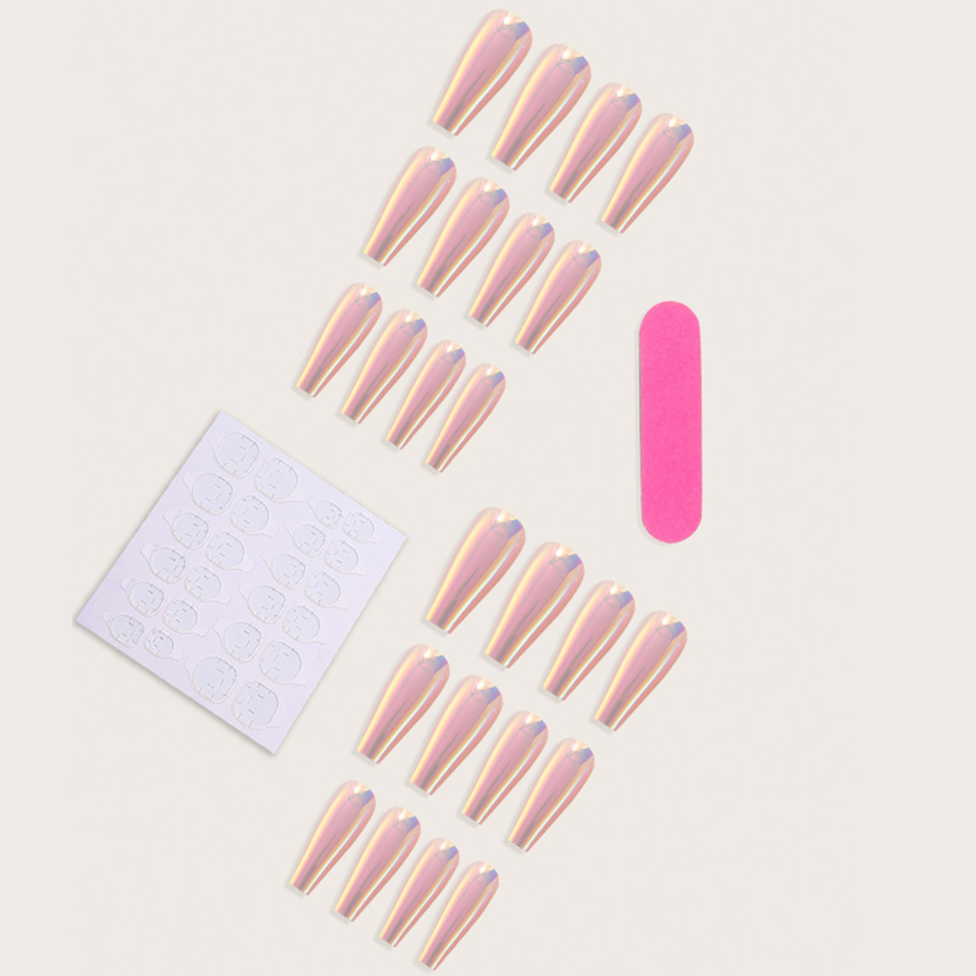 Nail Art Aurora Finished Long Stickers Laser Nail Tips 4