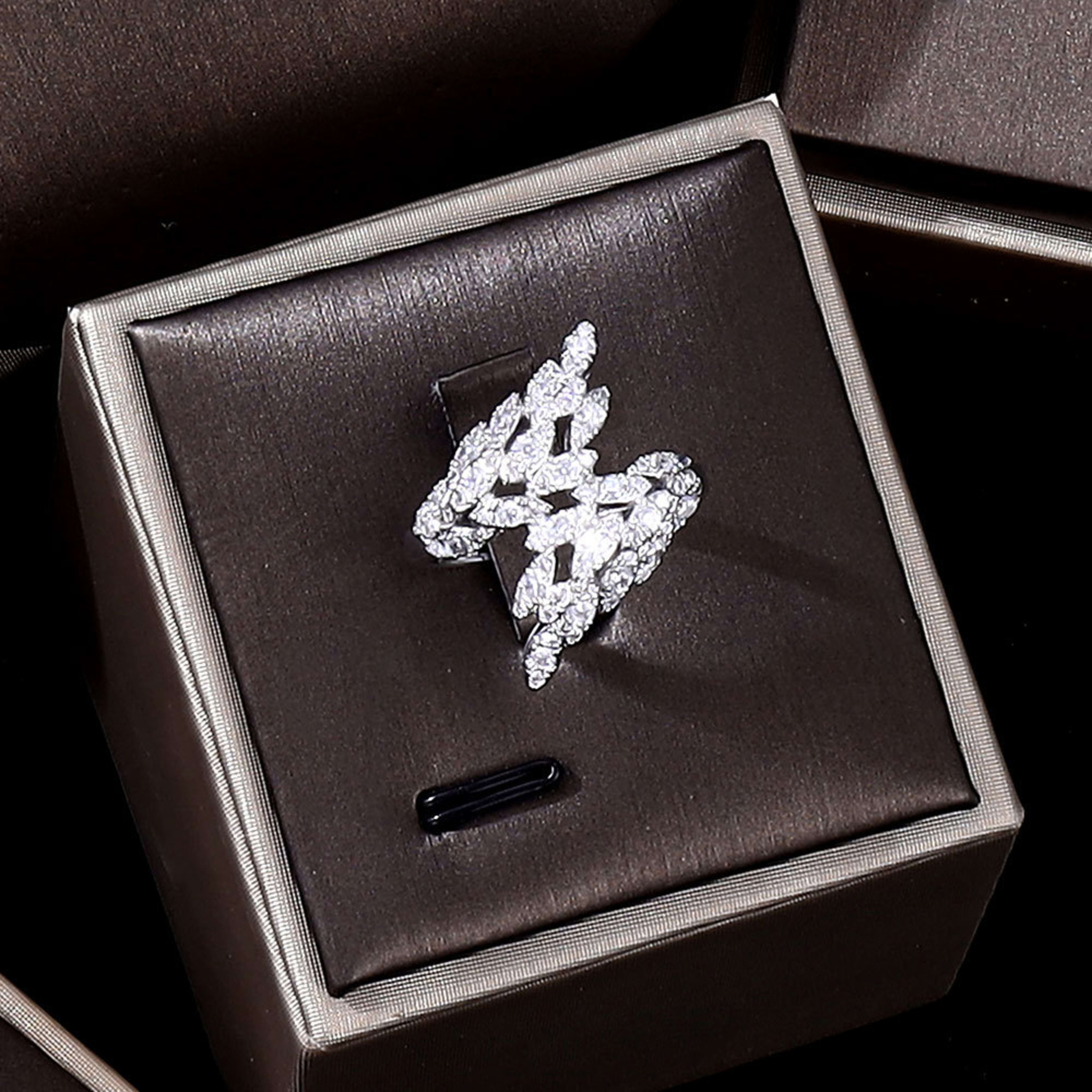 3A Zircon Jewelry Micro Set Full Crystal Necklace And Earrings 4 Piece Set For Weddings And Banquets 4