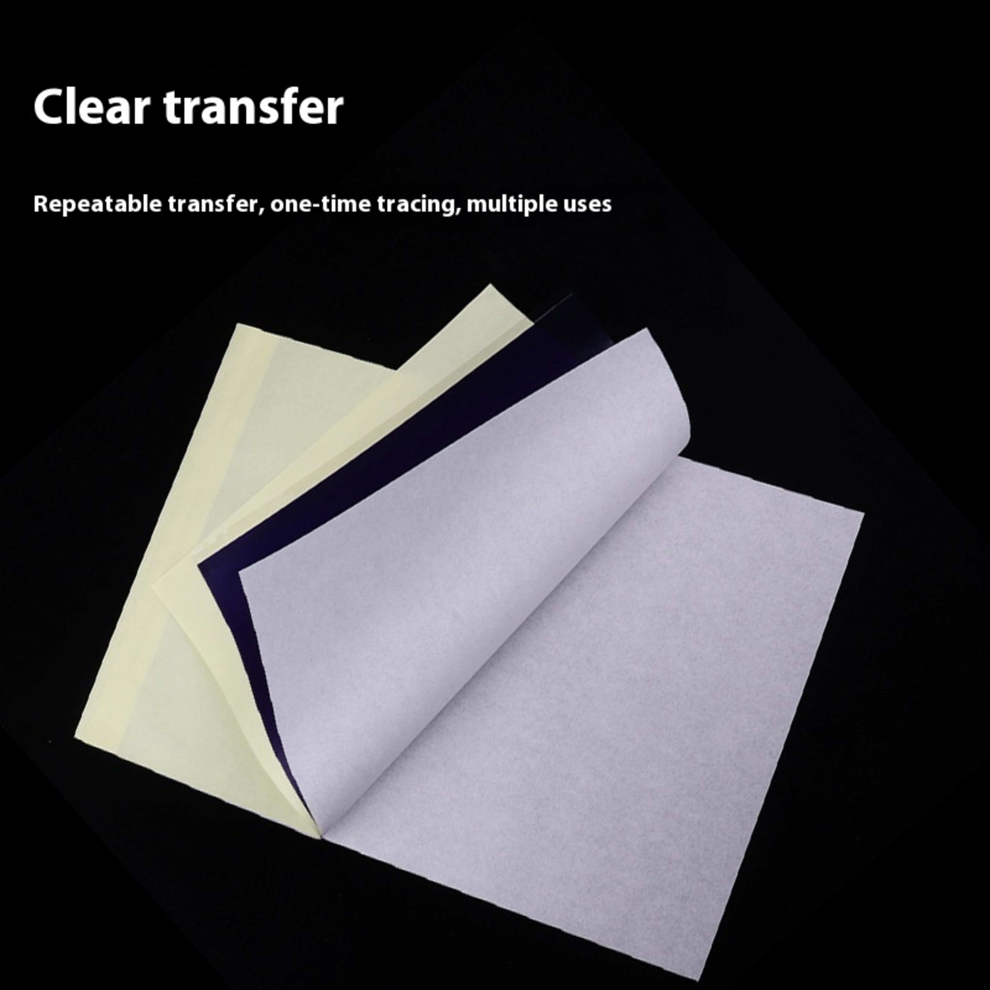 Tattoo Transfer Paper Quadruple Copy Paper A4 Hand Drawing Lines Clear Machine Conversion With Transfer Paste Gel 10