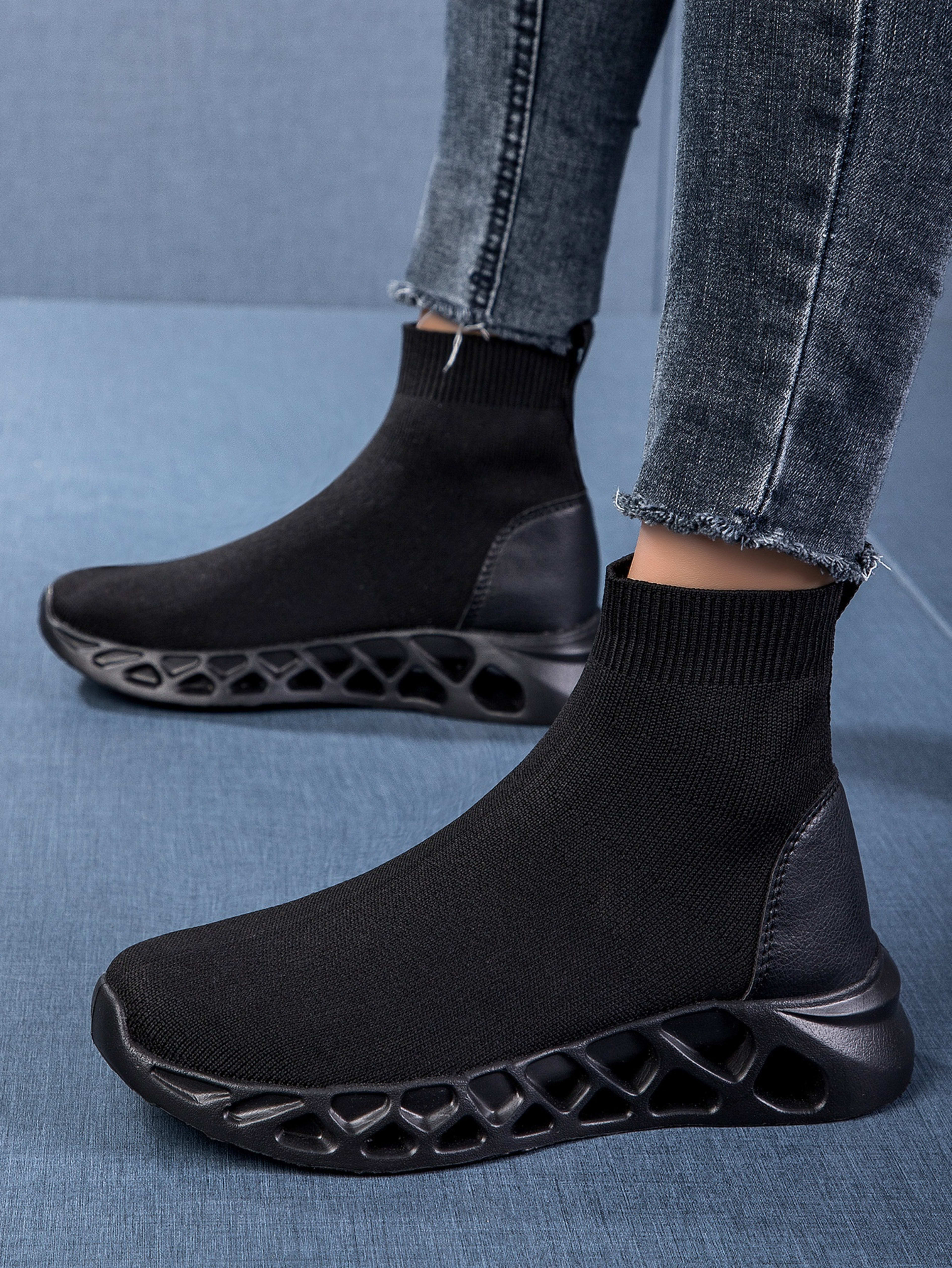 High-top Casual Stretch Socks Ankle Sock Boots Breathable Shoes 1