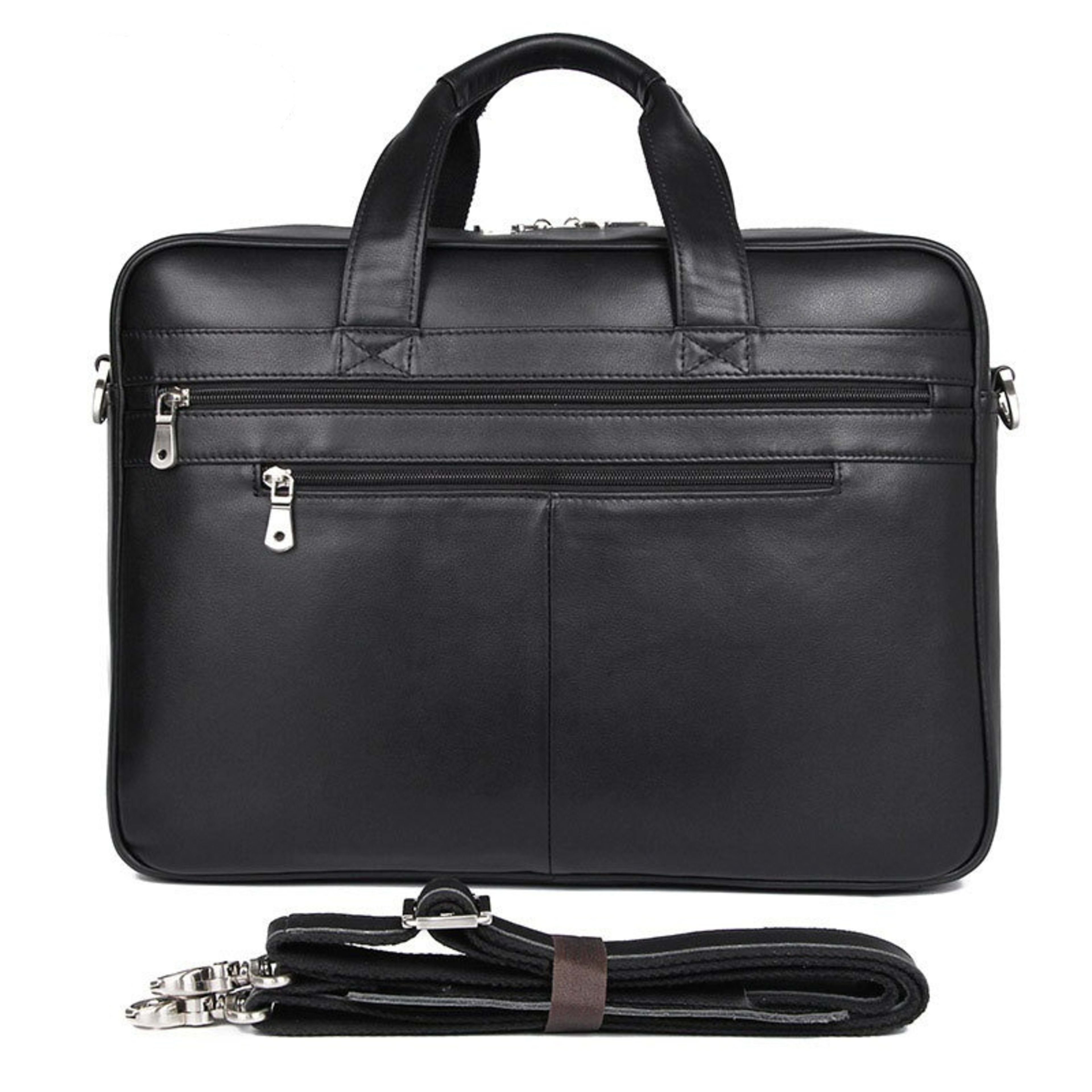 Leather Handbag Briefcase Napa Leather Comfortable Texture Men's Real-leather Bag 25