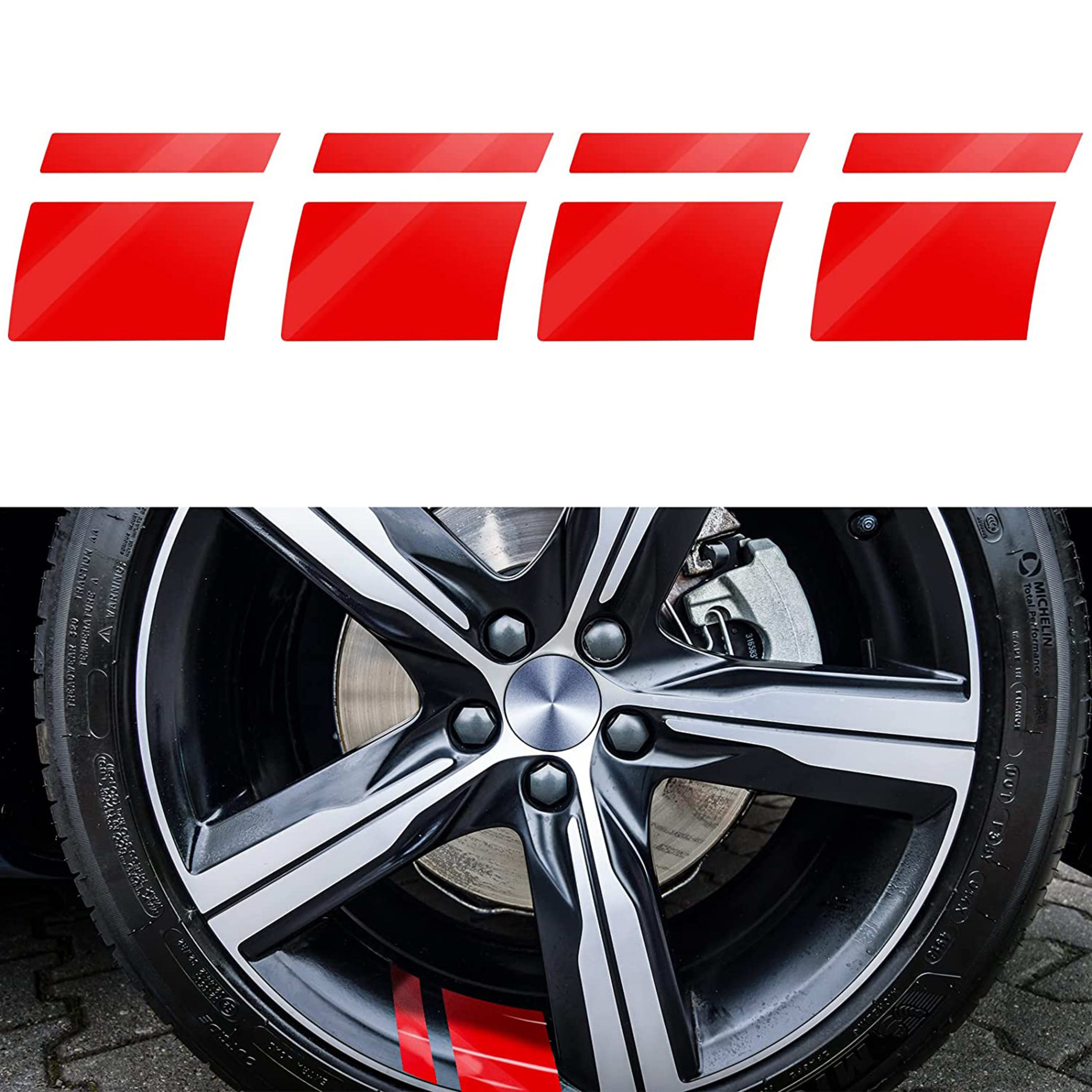 Steel Ring Modification Reflective Bumper Line Rearview Mirror Decorative Stickers