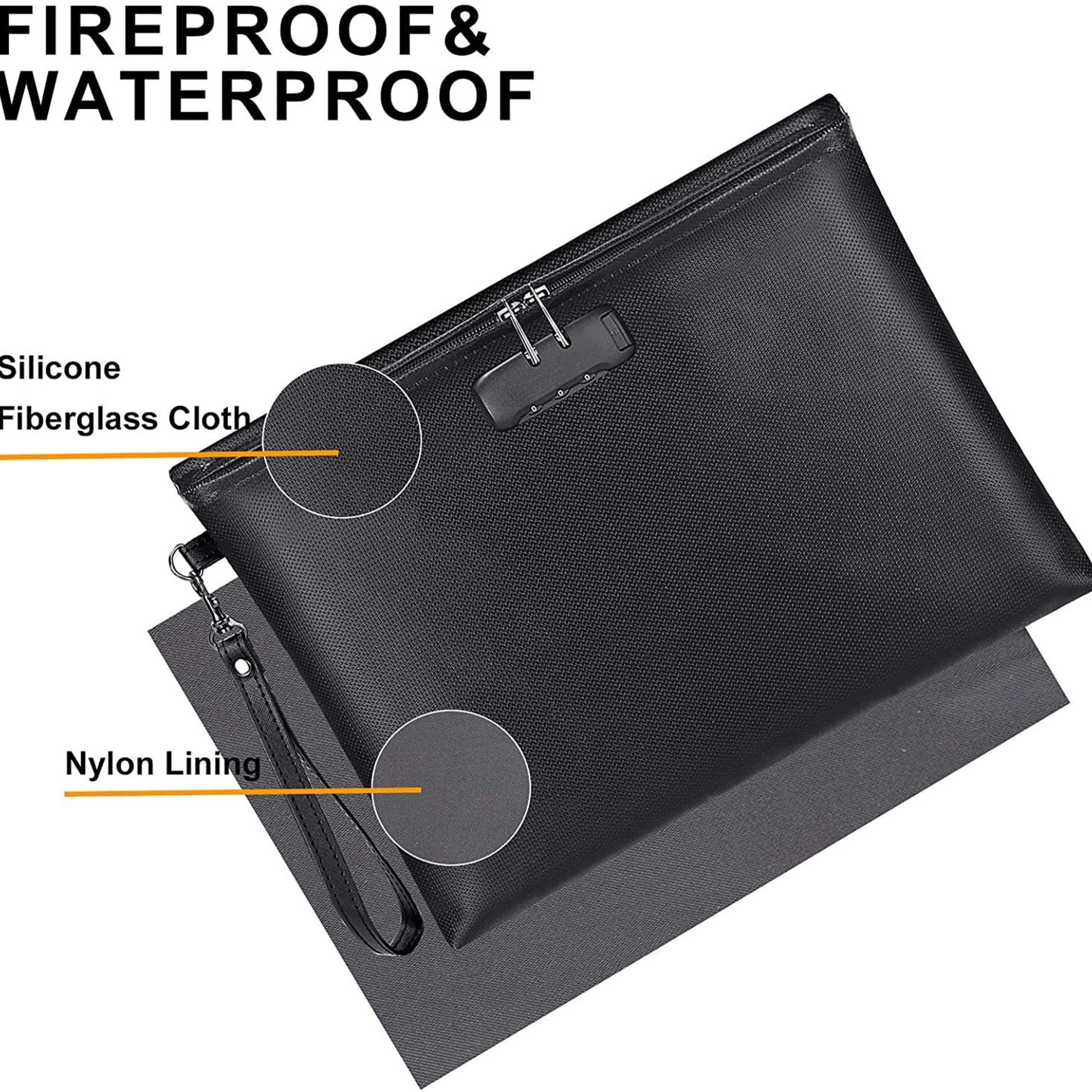 Zippered File Bag Liquid Silicone Fire Protection Data File Buggy Bag 5