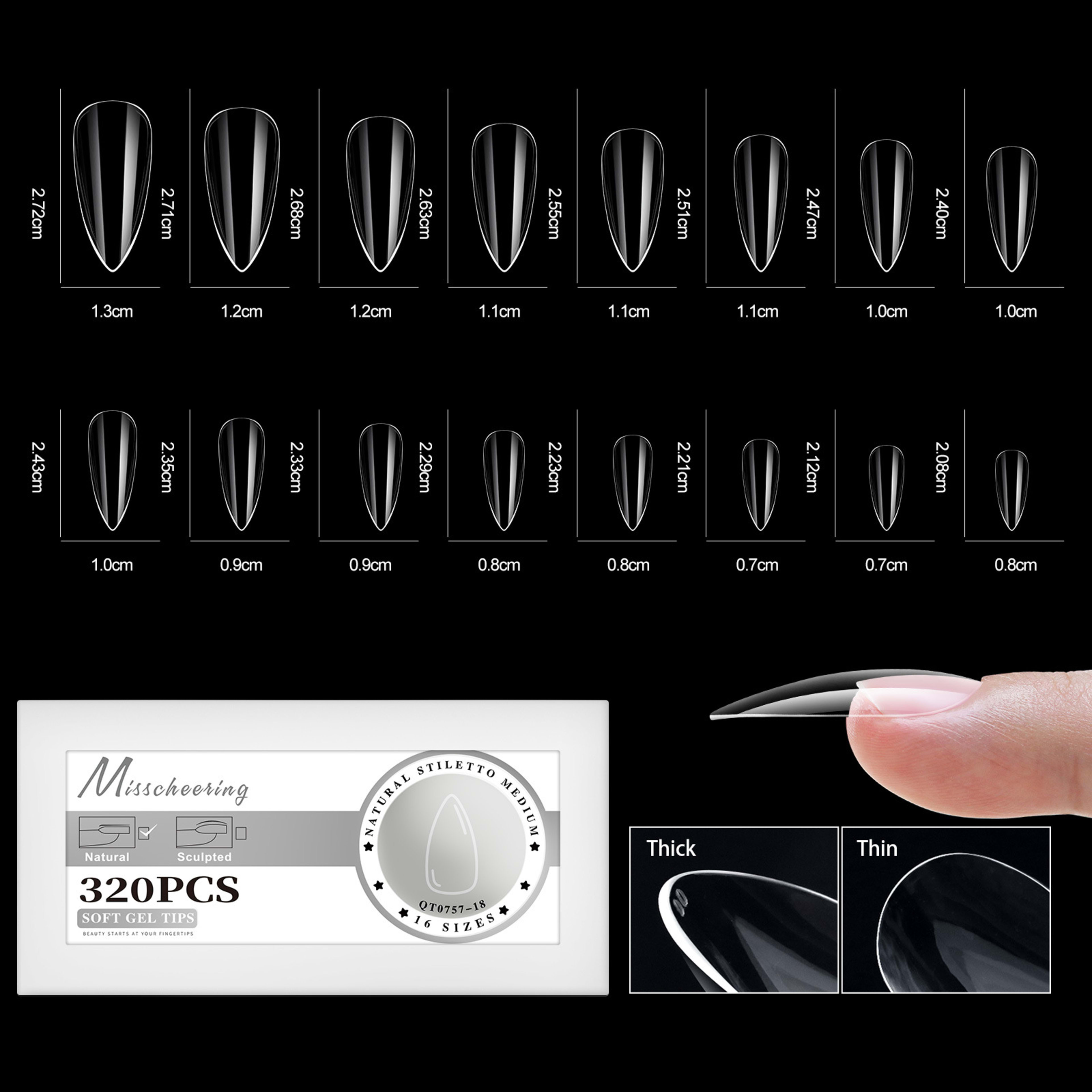 High-end Trendy Nail Salon Nail Tips In Boxed Packaging 4
