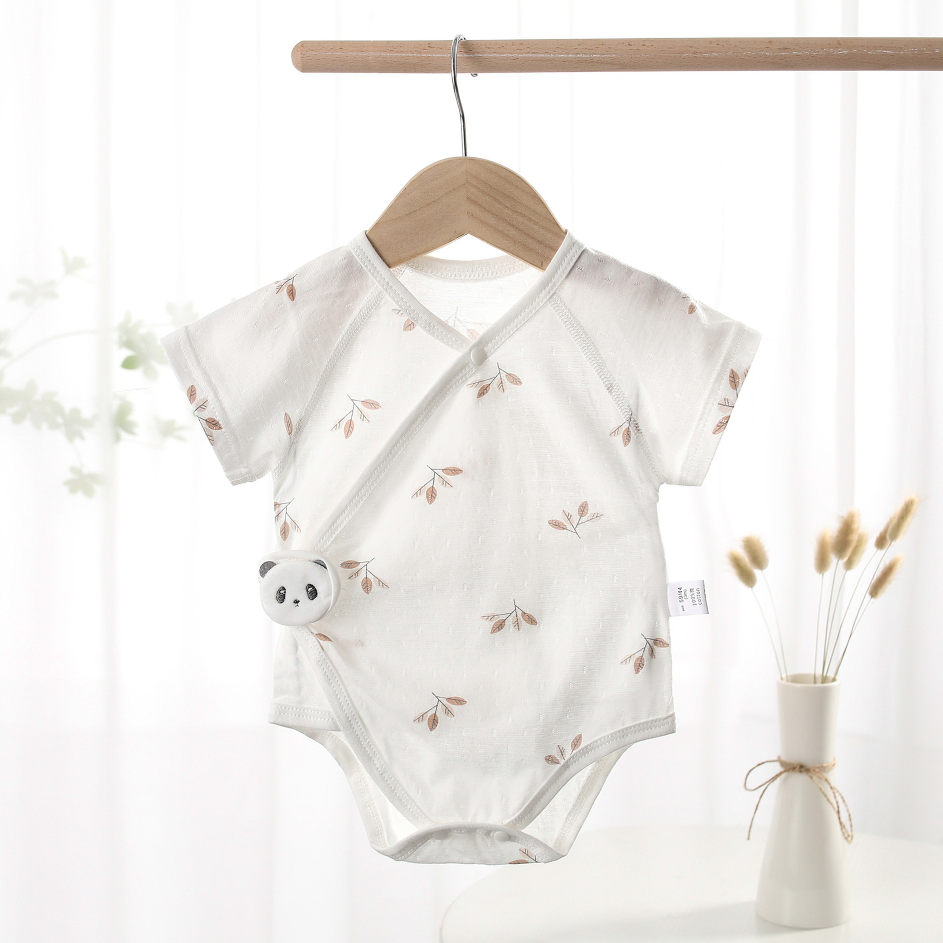 Pure Cotton Newborn One-piece Baby Clothes, Short Sleeves 6