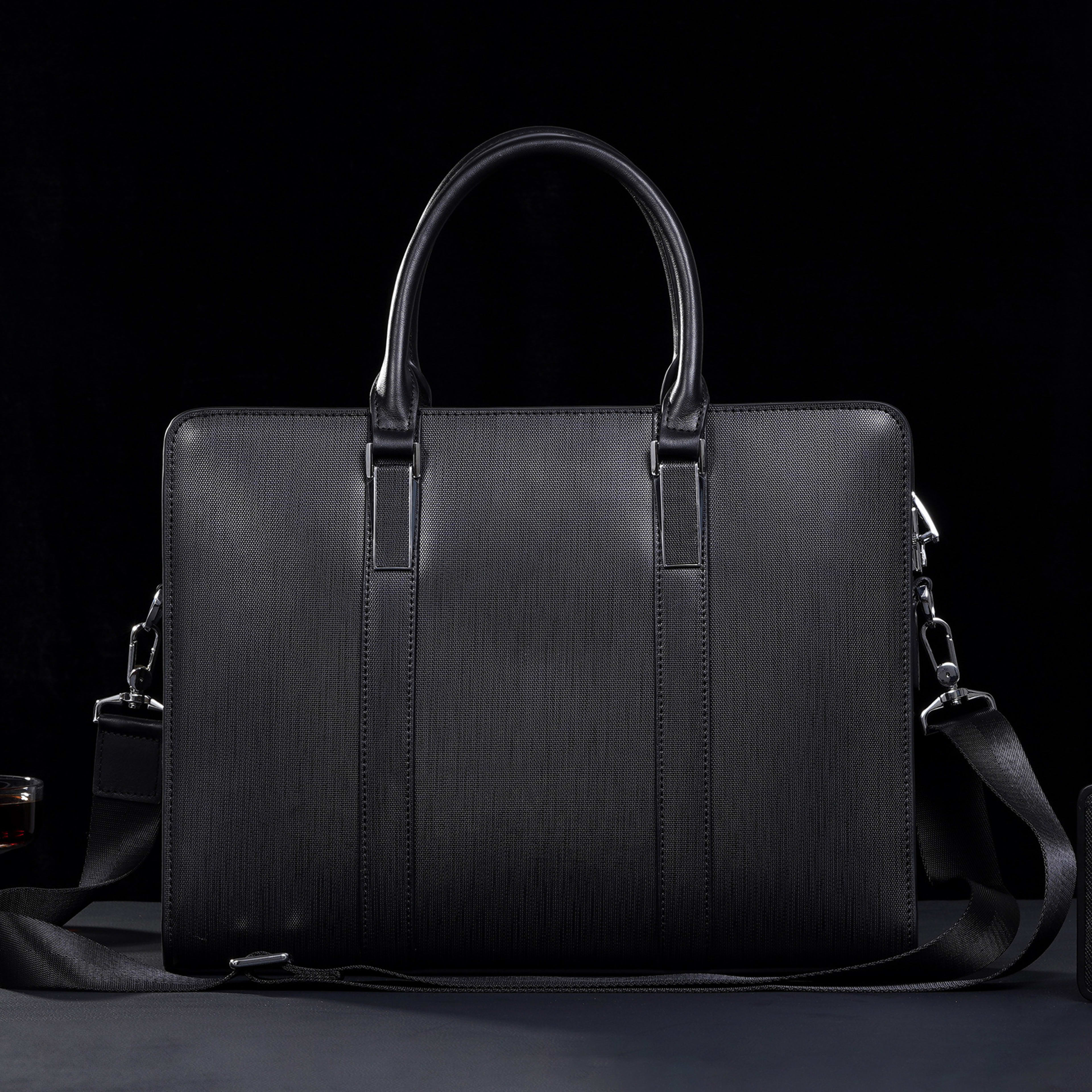 High-end Business Computer Men's Cowhide Handbag 3