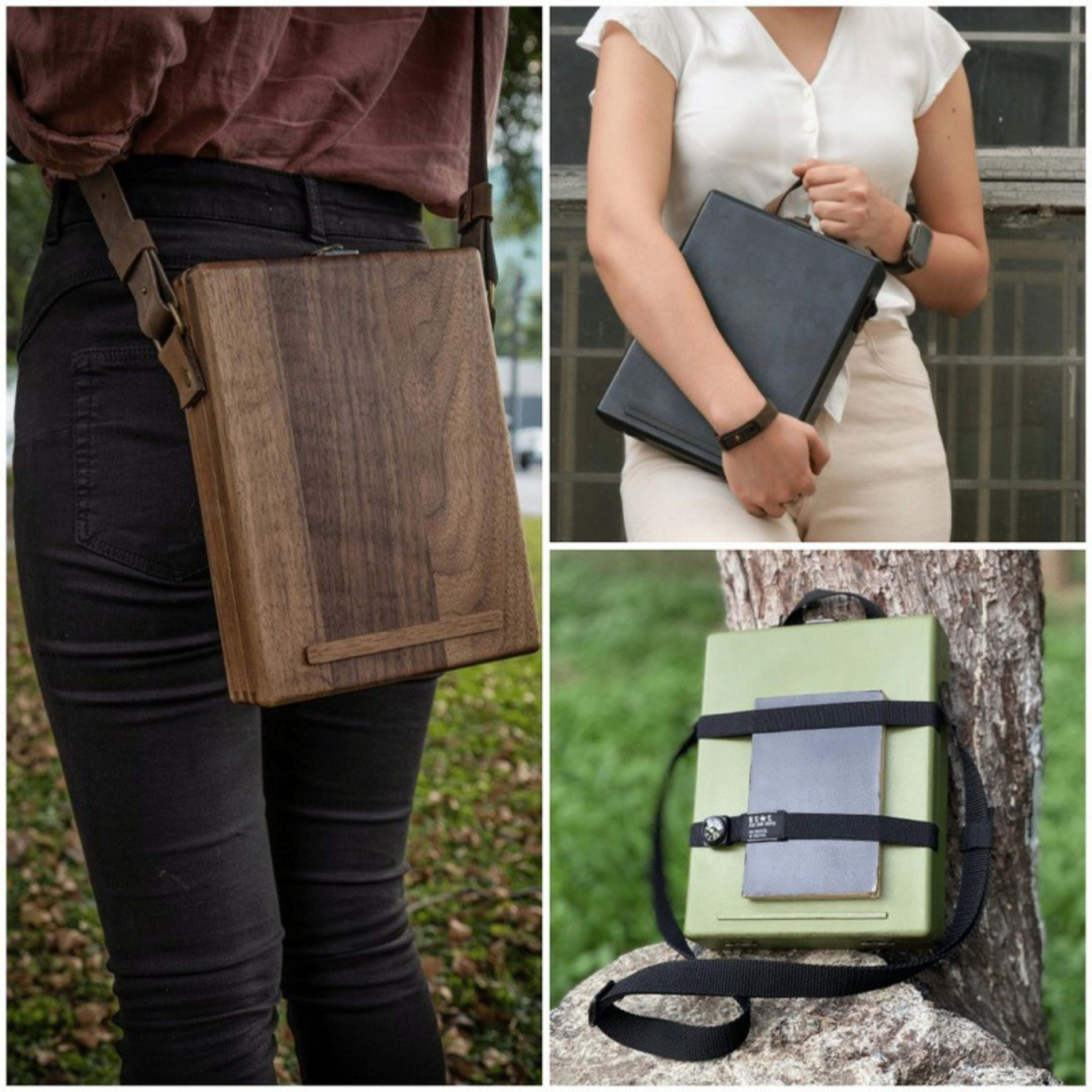 Writer Messenger Wooden Box Walnut Briefcase 4