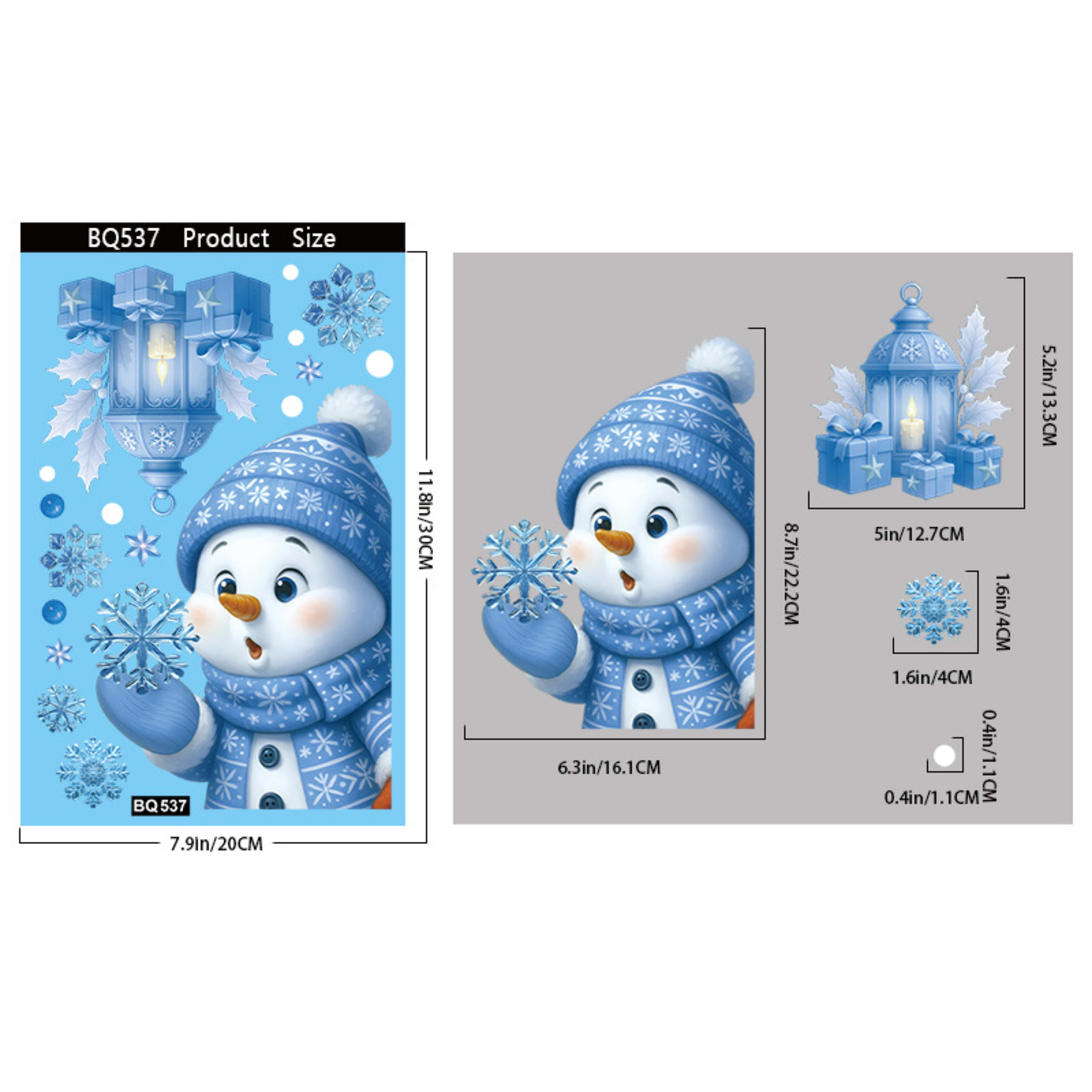 Christmas Party Decorative Creative Glass Sticker 4