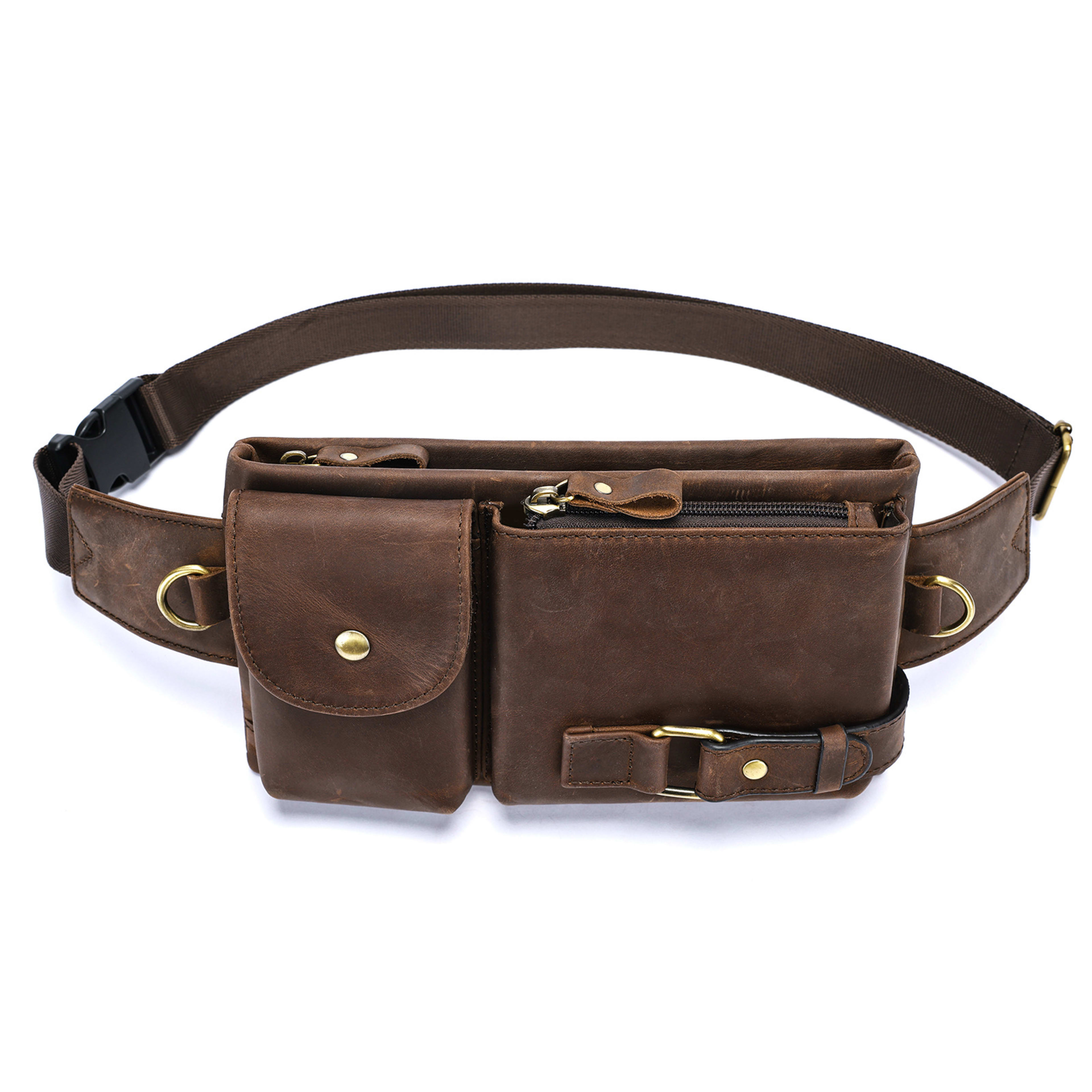 Multifunctional Mens ShoulderCrossbody Waist Bag 14
