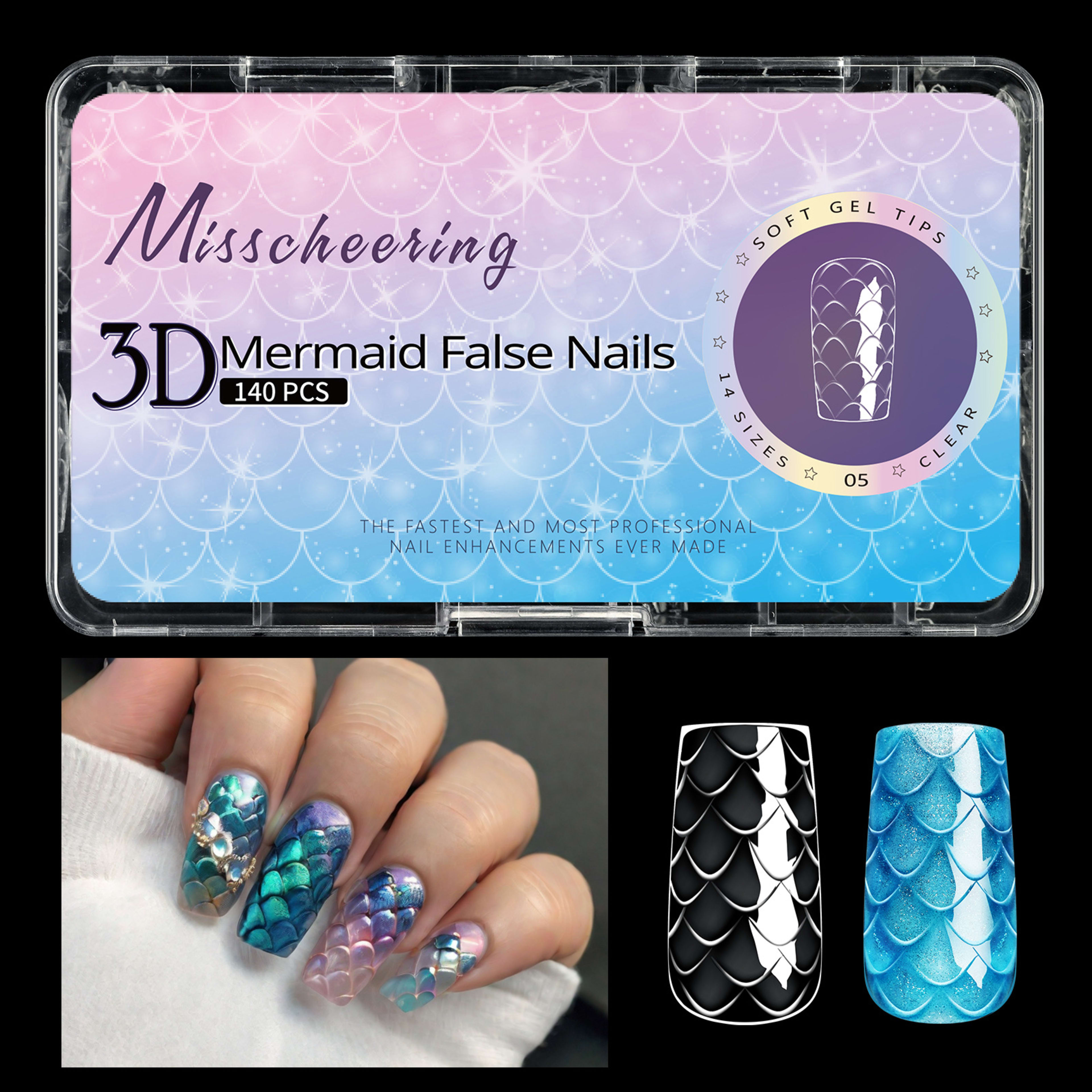 3D Scale Long Shaping Nail Tip 11