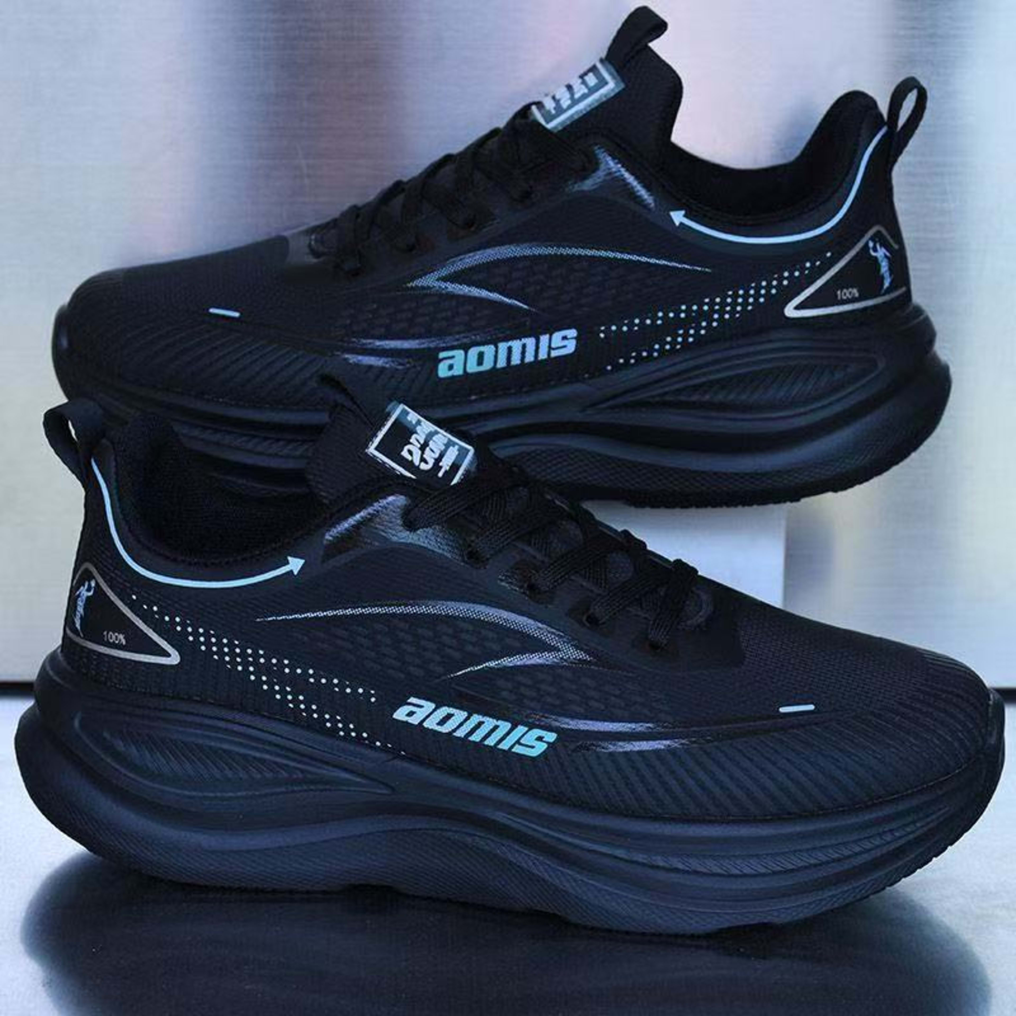 Waterproof Leather Upper Soft Sole Non-slip Lightweight Shock-absorbing Athletic Shoes 2