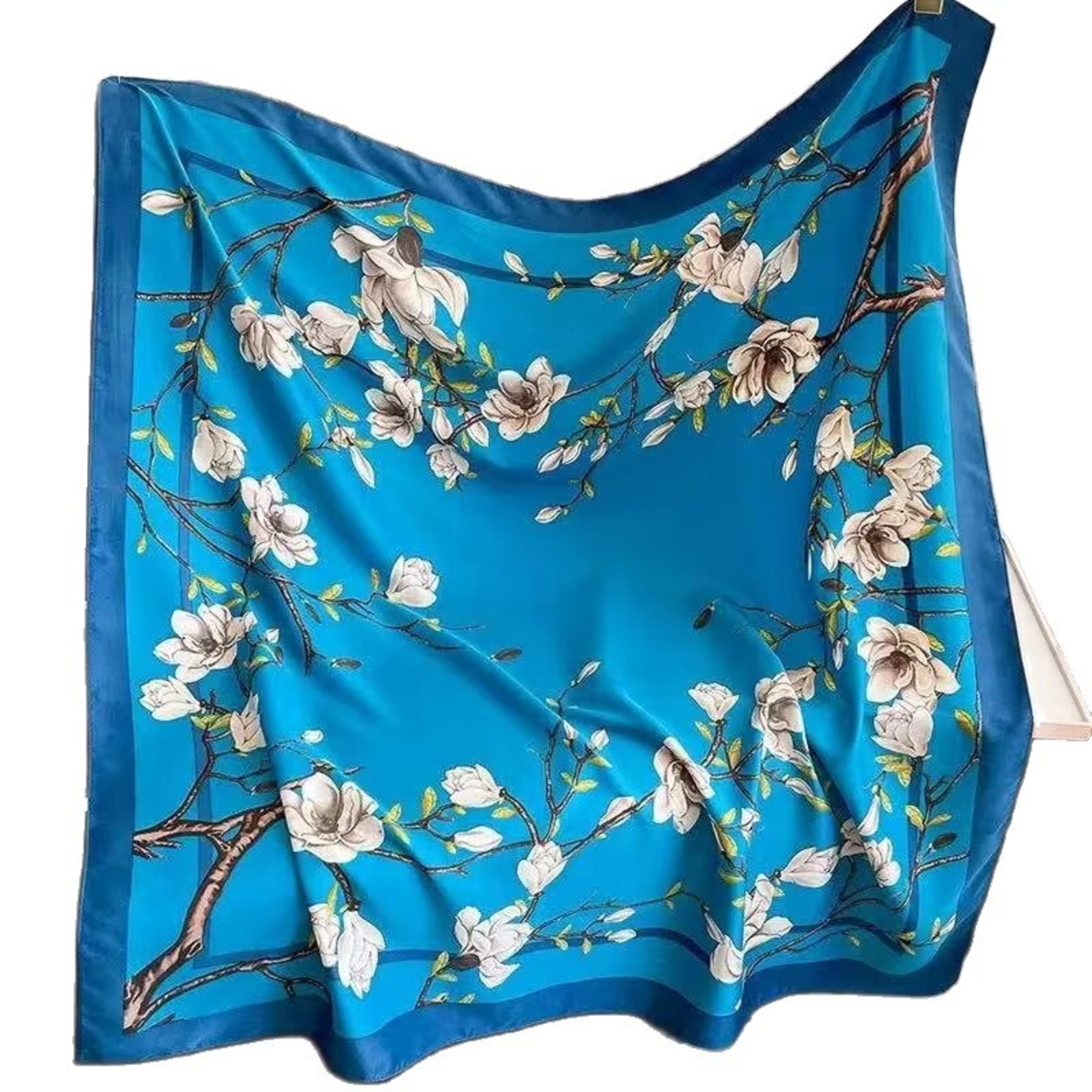 Creative Exotic-print Versatile Silk Scarf 5