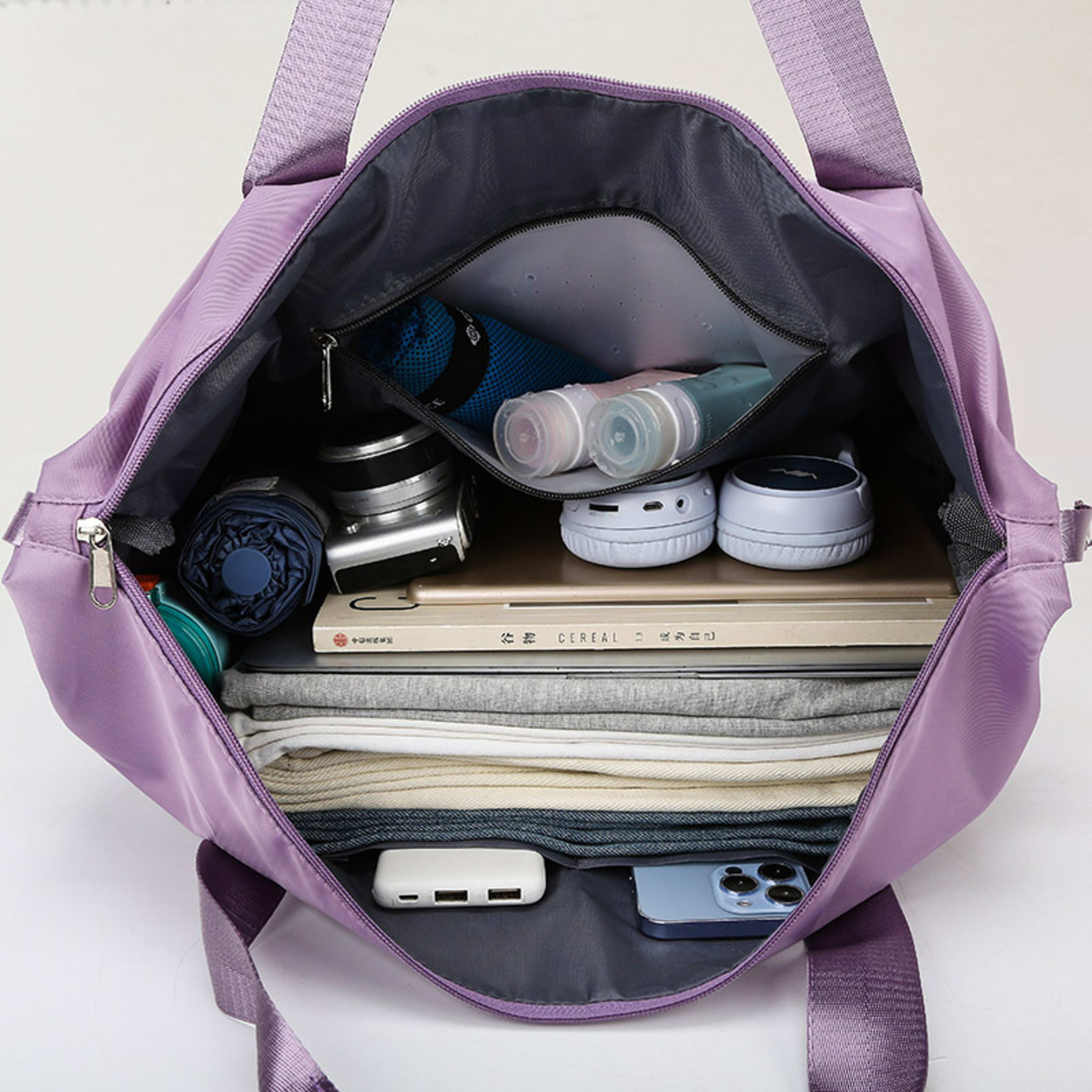 Travel Bag Large Capacity Double Expansion Portable Sports Gym Bag Student Luggage Bag Storage Bag 8