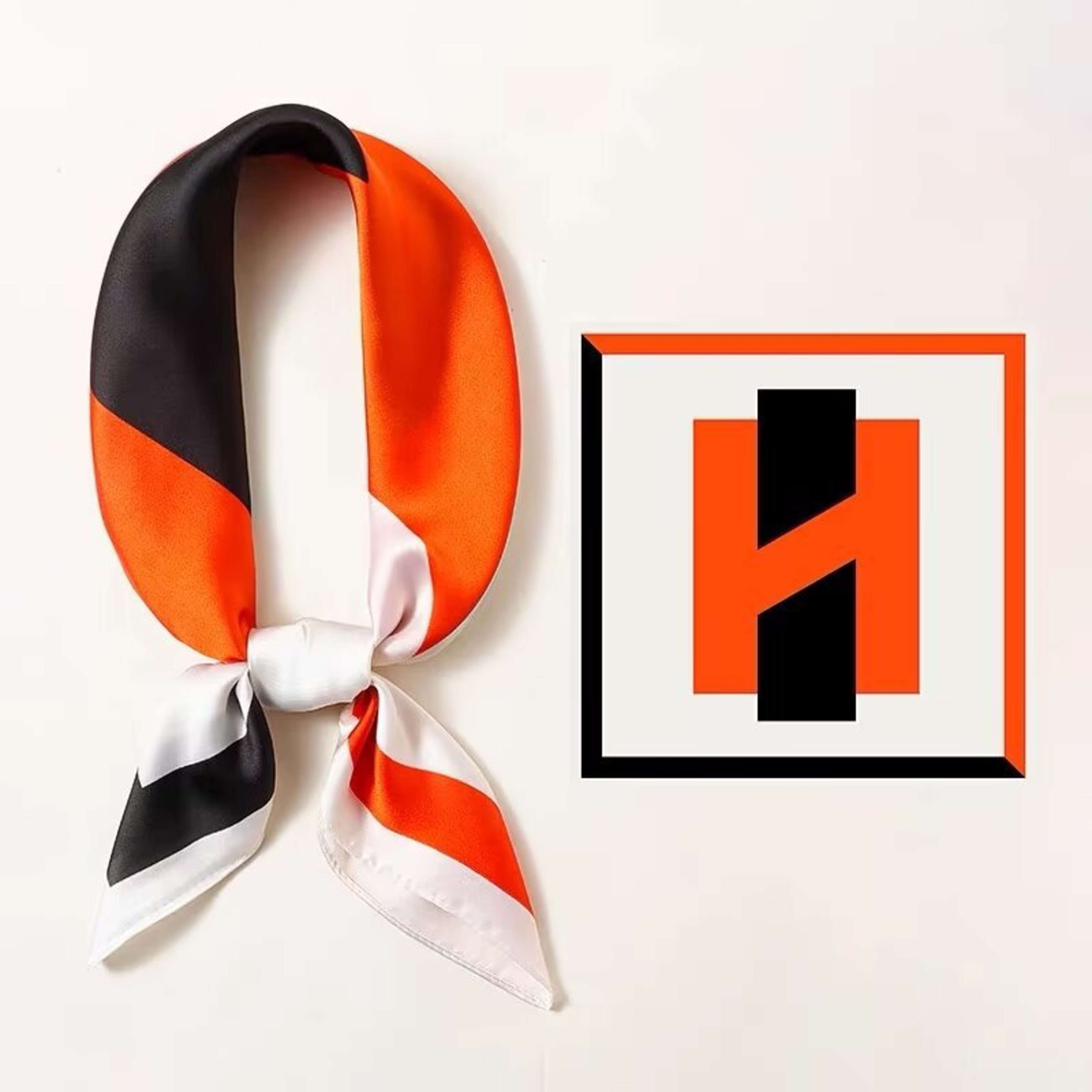 Small Scarf Vintage Printed Silk Scarf For Women 62