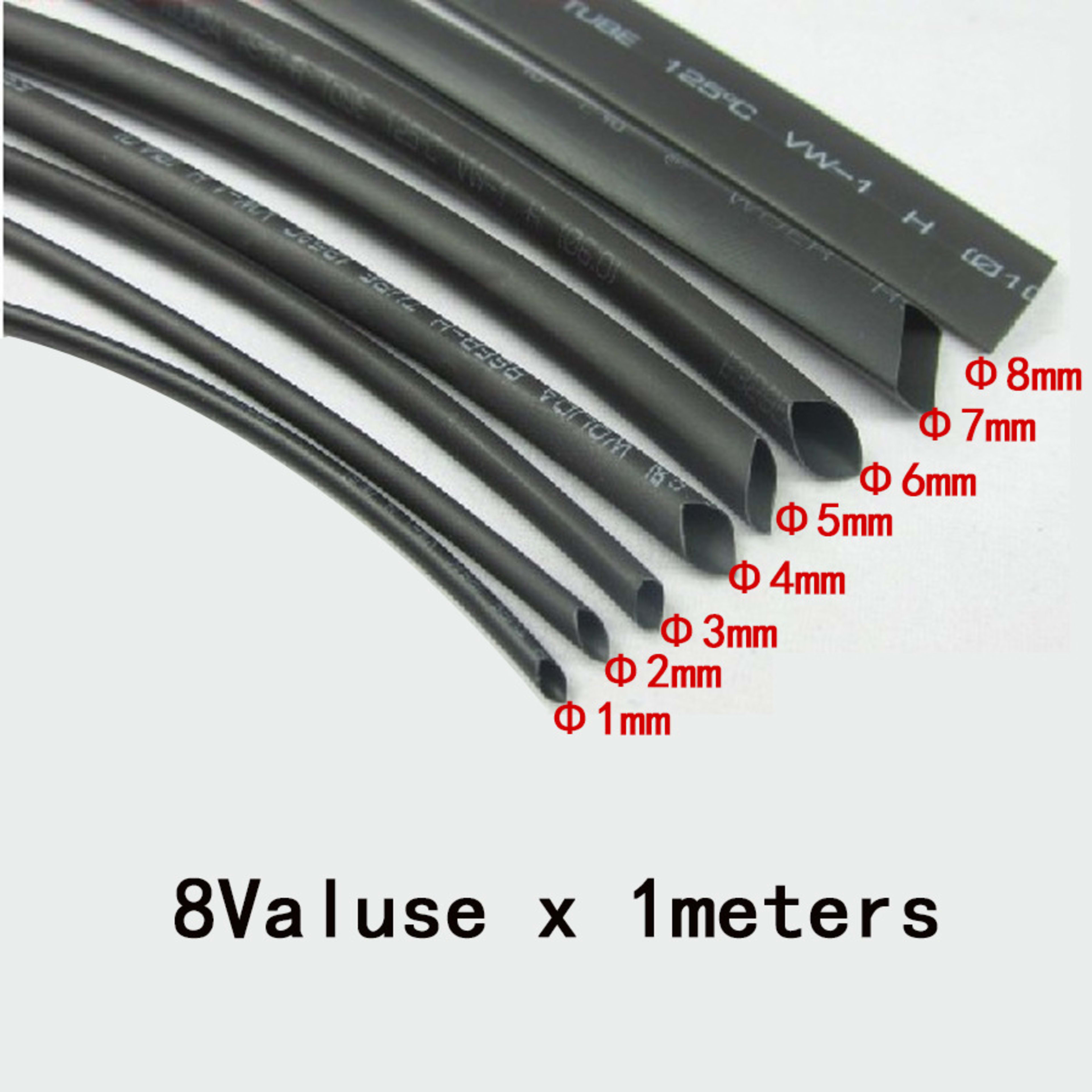 2 Times Black Heat Shrink Tube Kit D Flame Retardant Waterproof Heat Shrinkable Cable And USB Cable 3