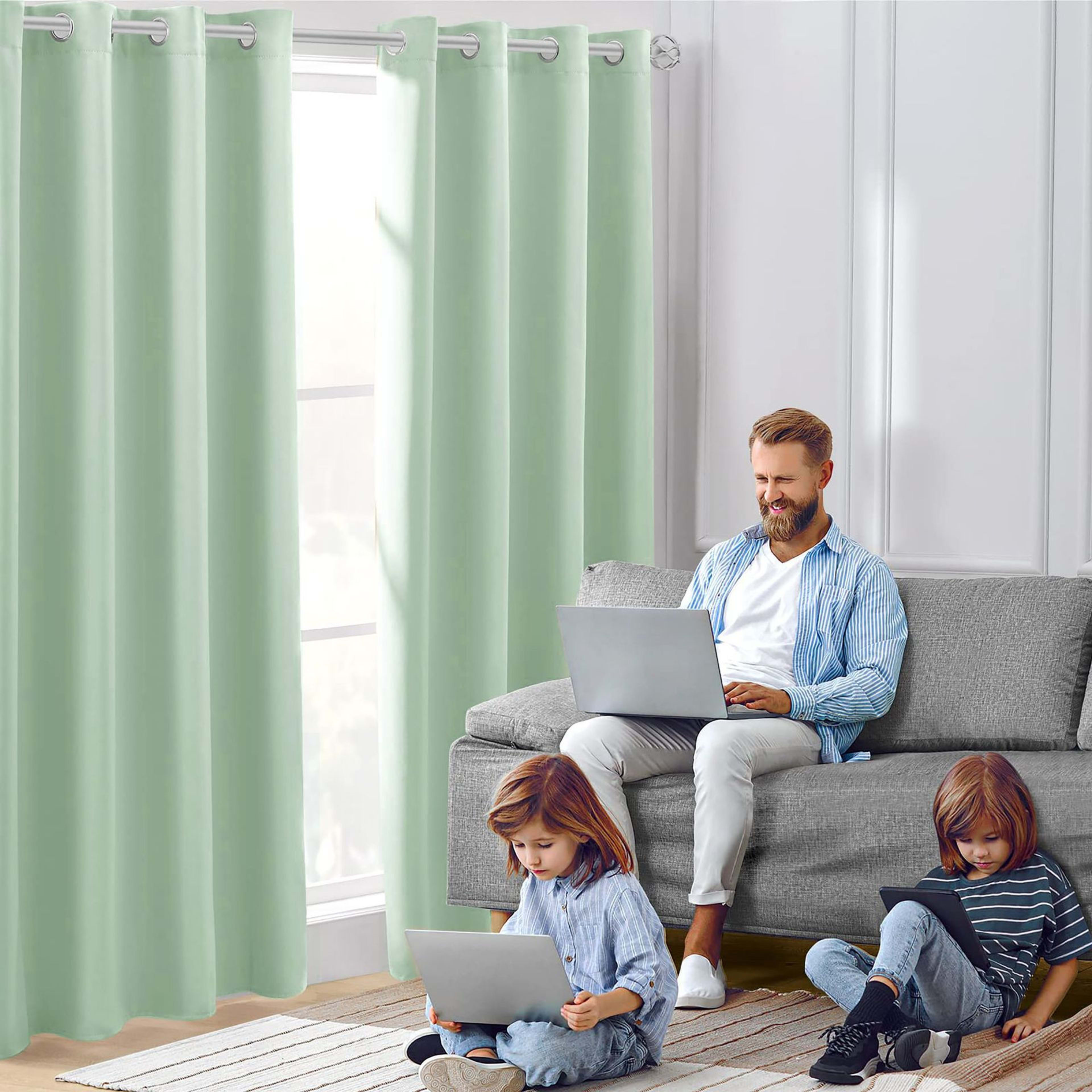 Amazon Cross-border Curtain Thickened Non-glossy Fabric Curtain Sun-blocking Heat-insulating Shade Wholesale Modern Mini 17