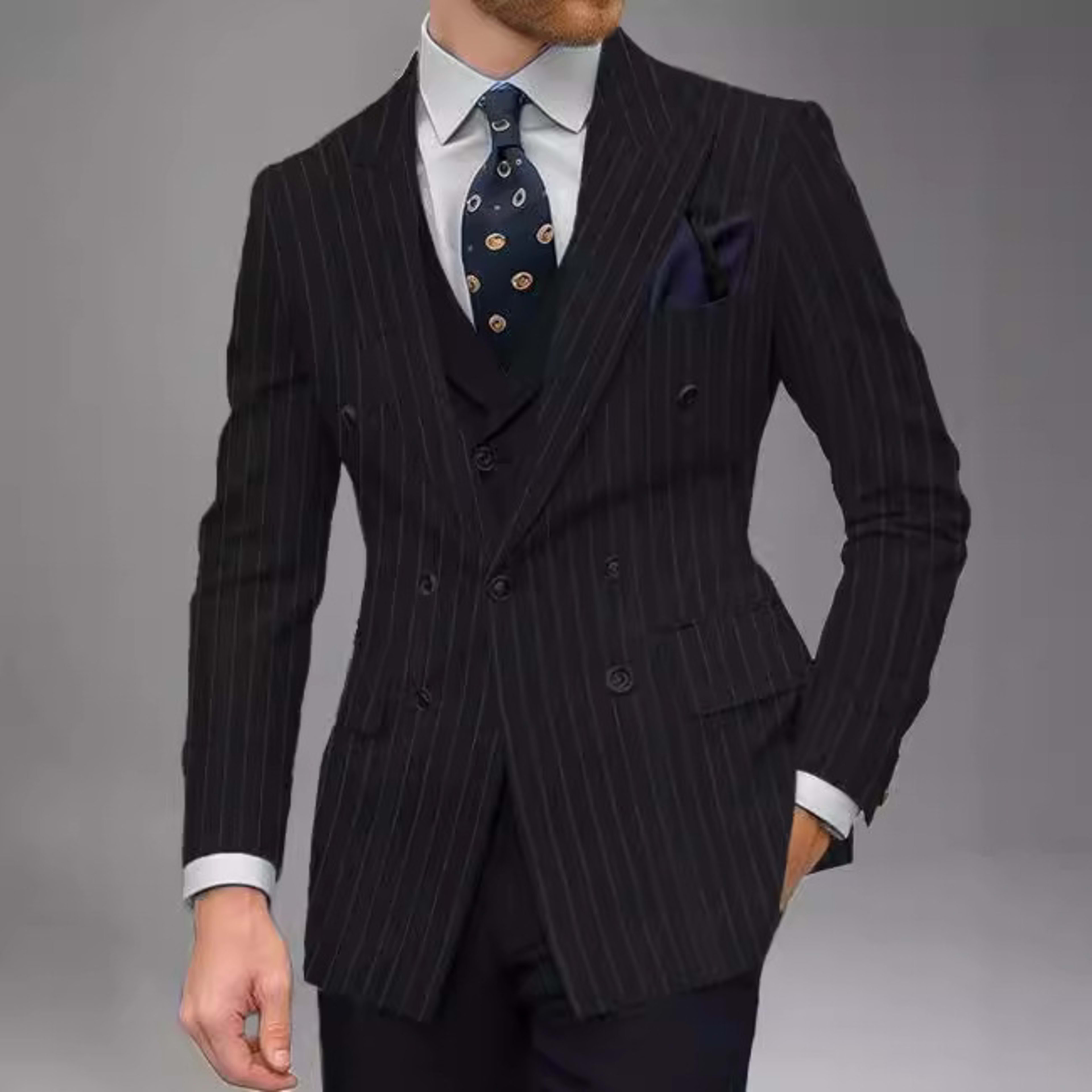 Business-Casual Tailored Suit Spring-Autumn Top For Men