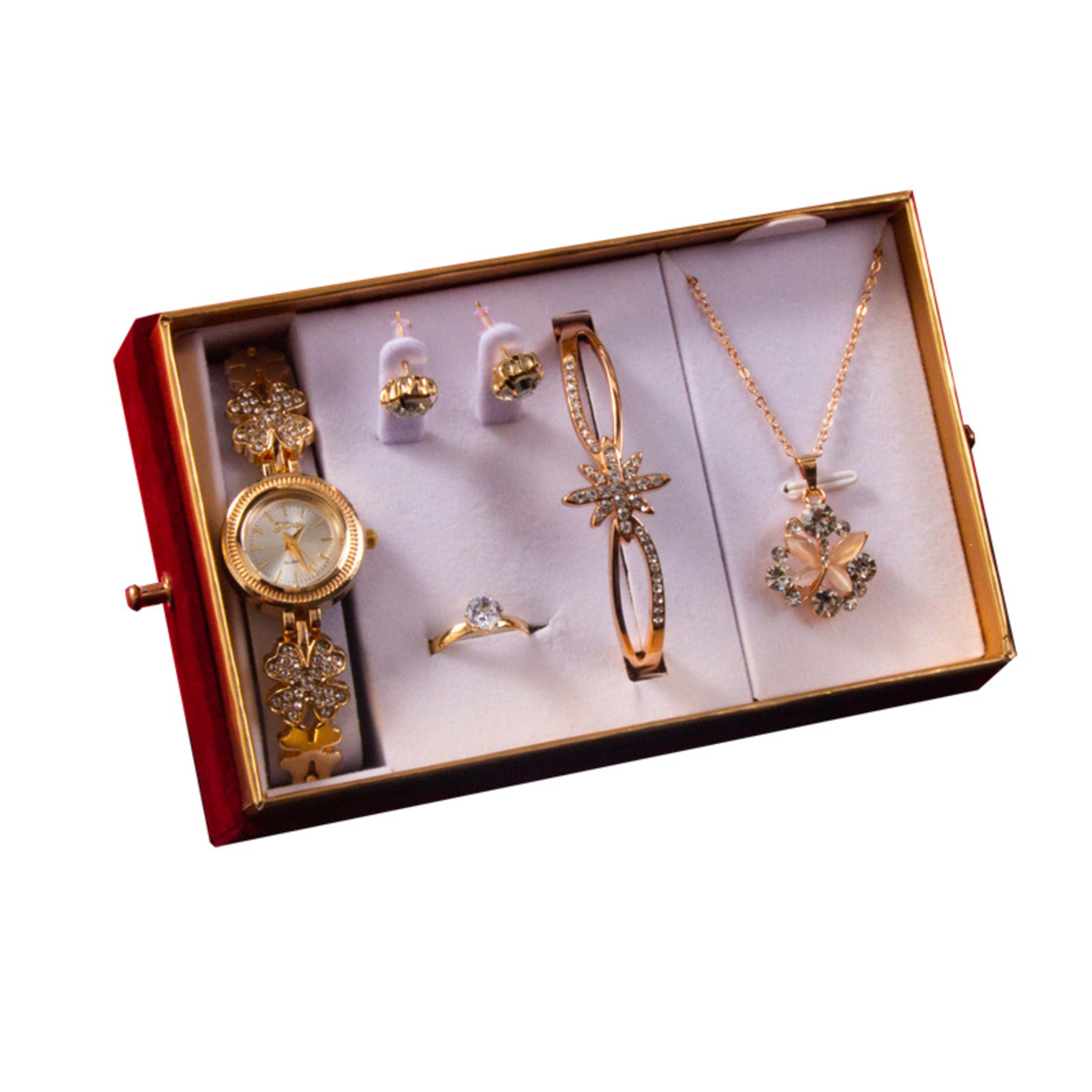 Goddess Festival With Hand Gift Set Watch Bracelet Necklace Ear Stud 3