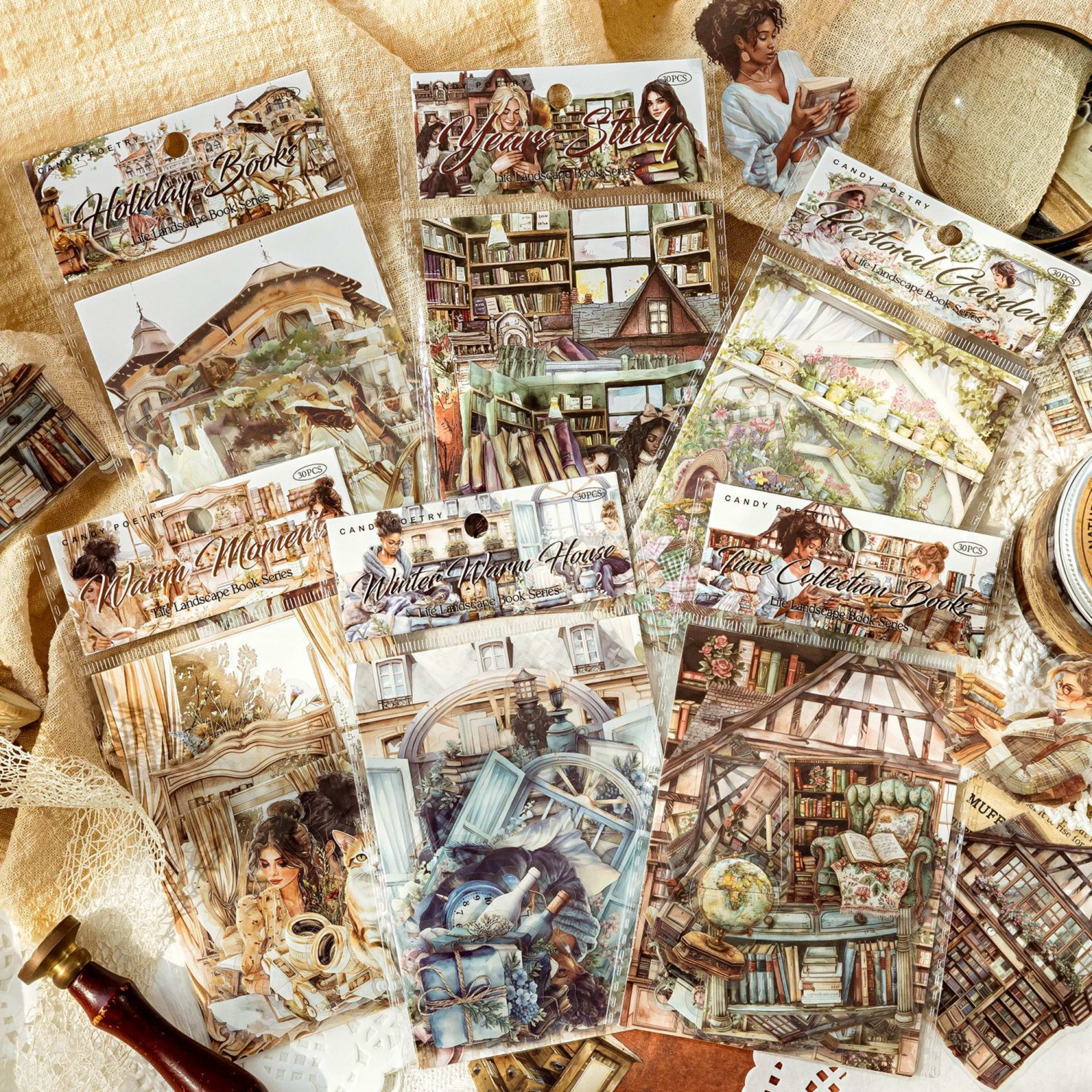 Retro Stickers Life Landscape Series Journal Decoration 8