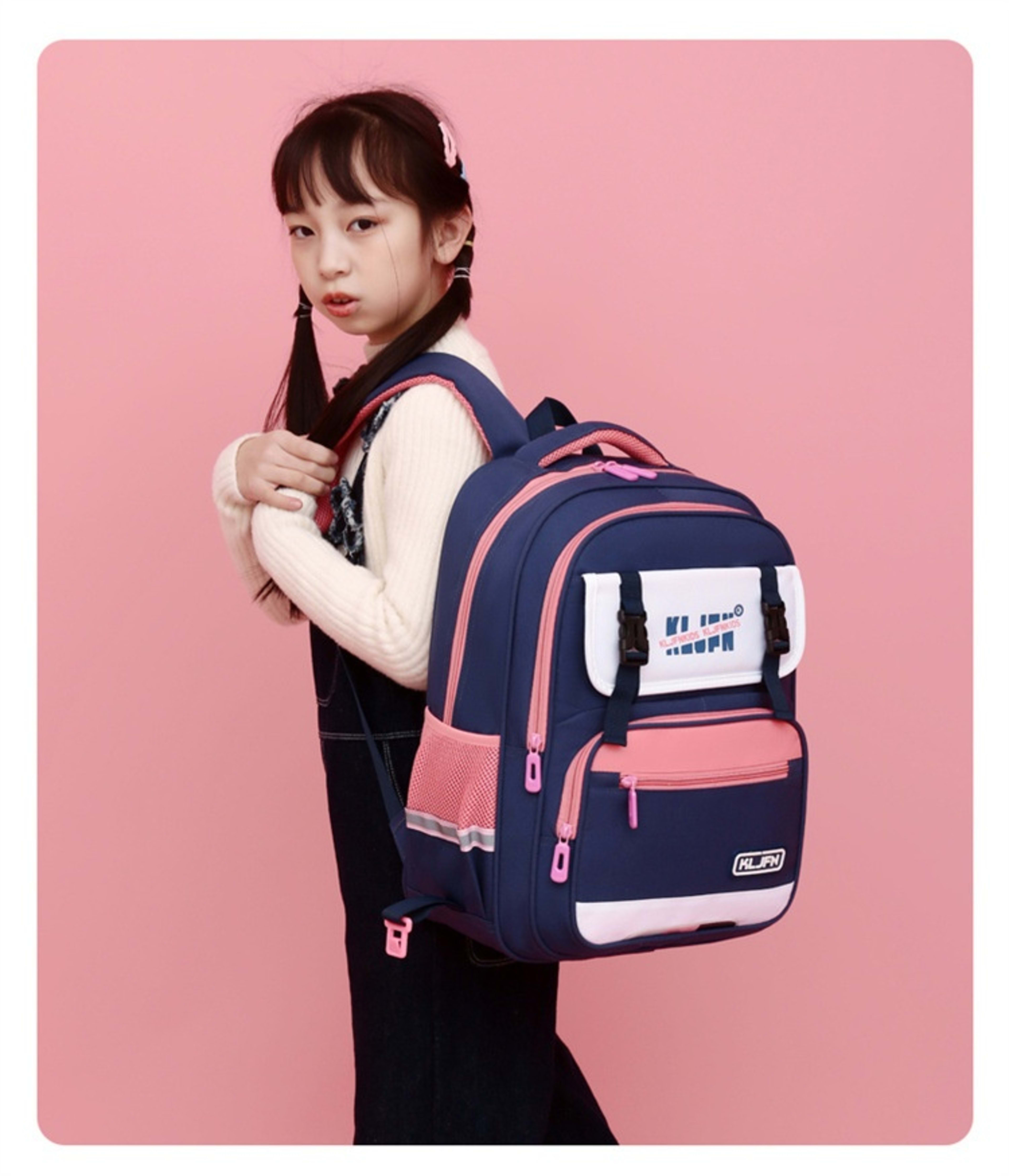 Children's Trolley Lightweight Shoulder Pad Wear-resistant Large Capacity Spine Protection Backpack Waterproof 9