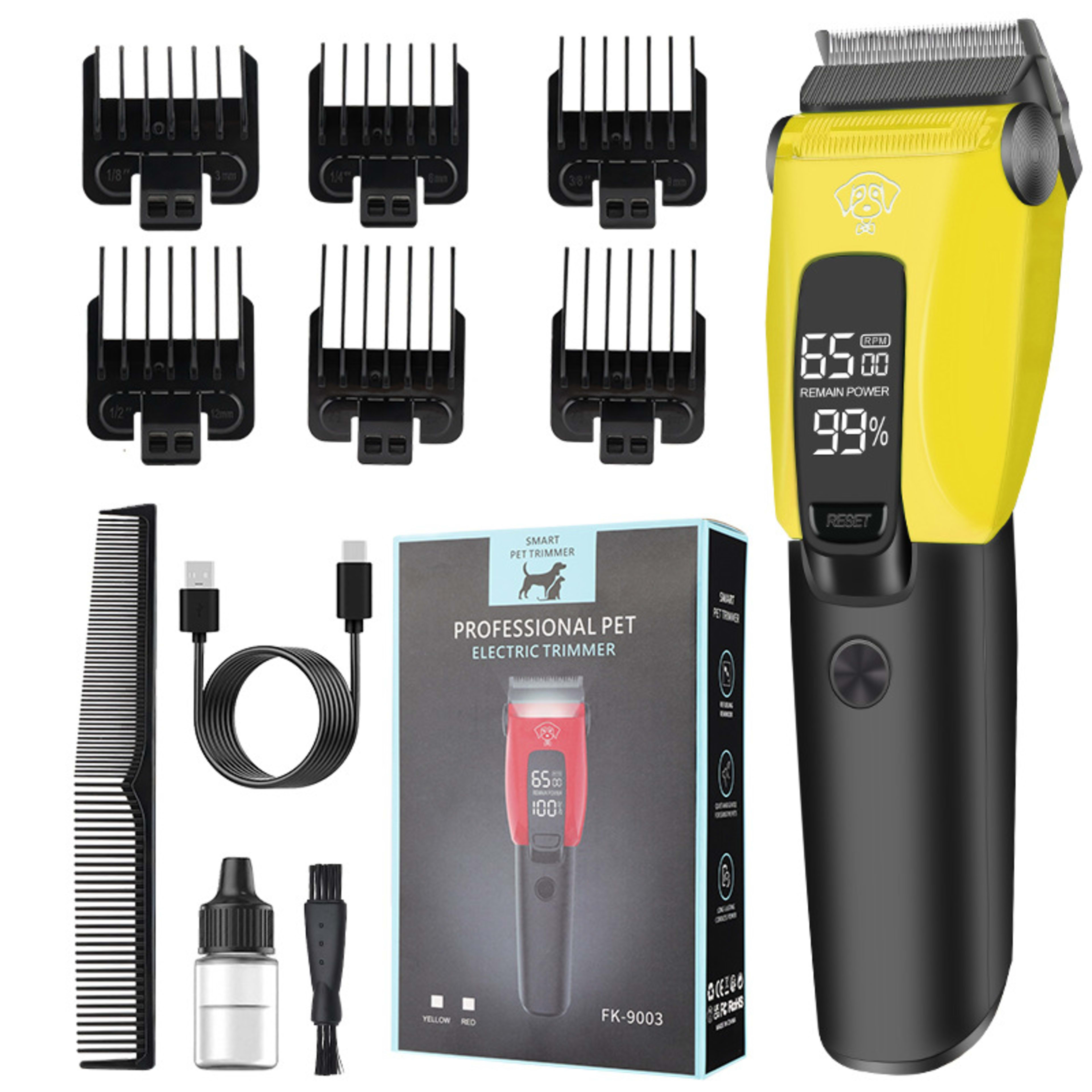 Pet Electric Clipper Dog Grooming Trimmer Rechargeable 4