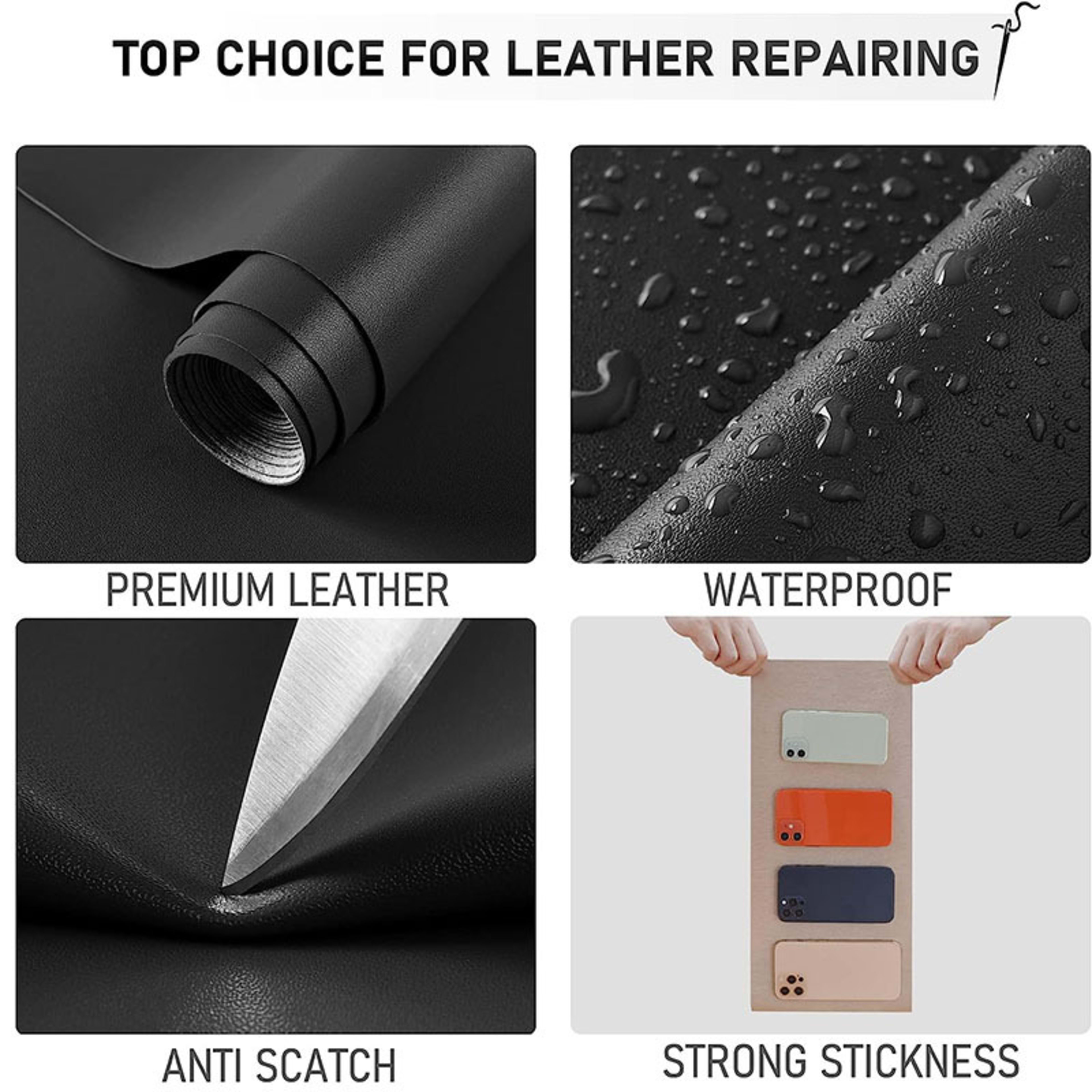 Adhesive Leather Repair Patches For Sofas And Car Seat Backs 12