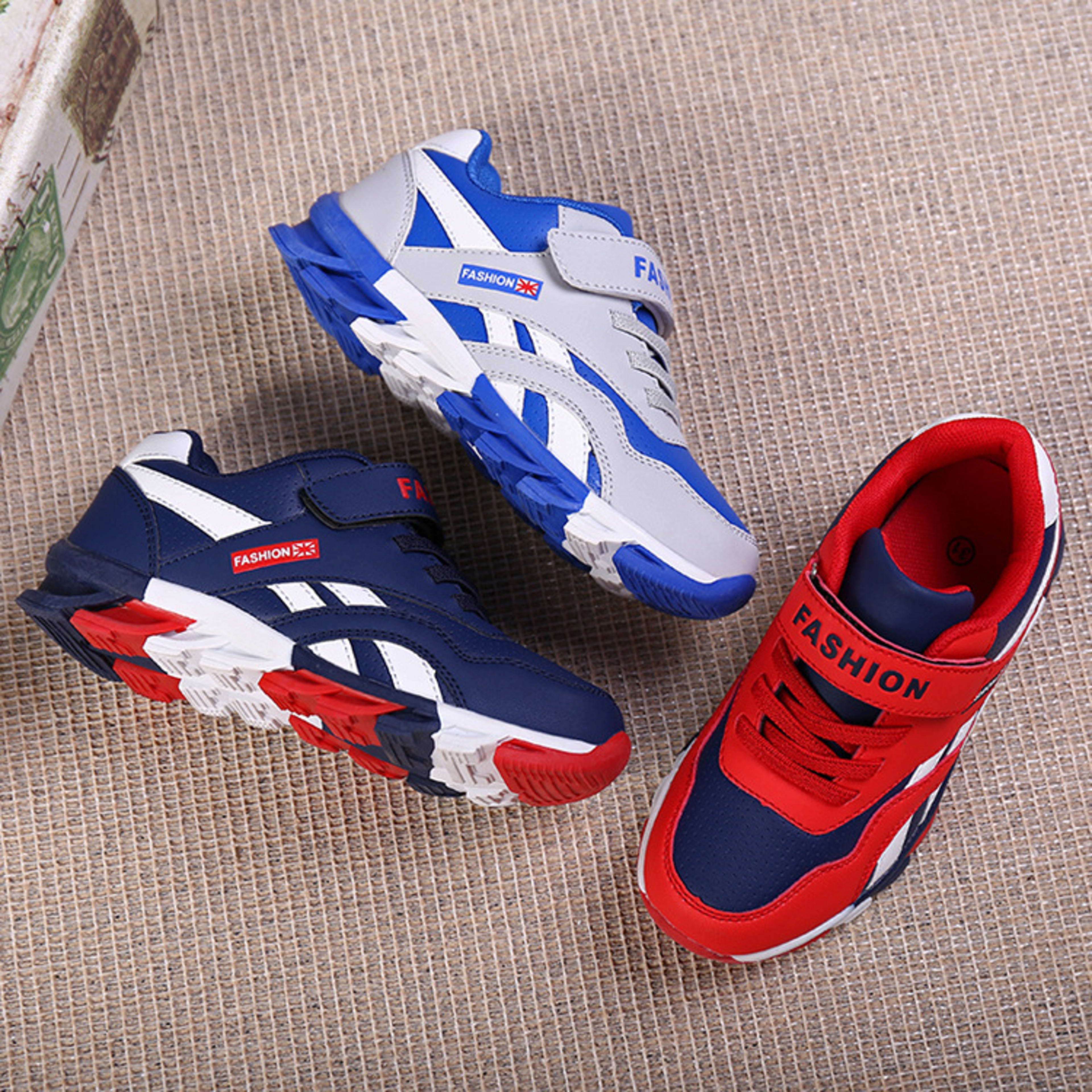 Children's Men's Cotton Magic Sports Large Stickers Running Shoes 9