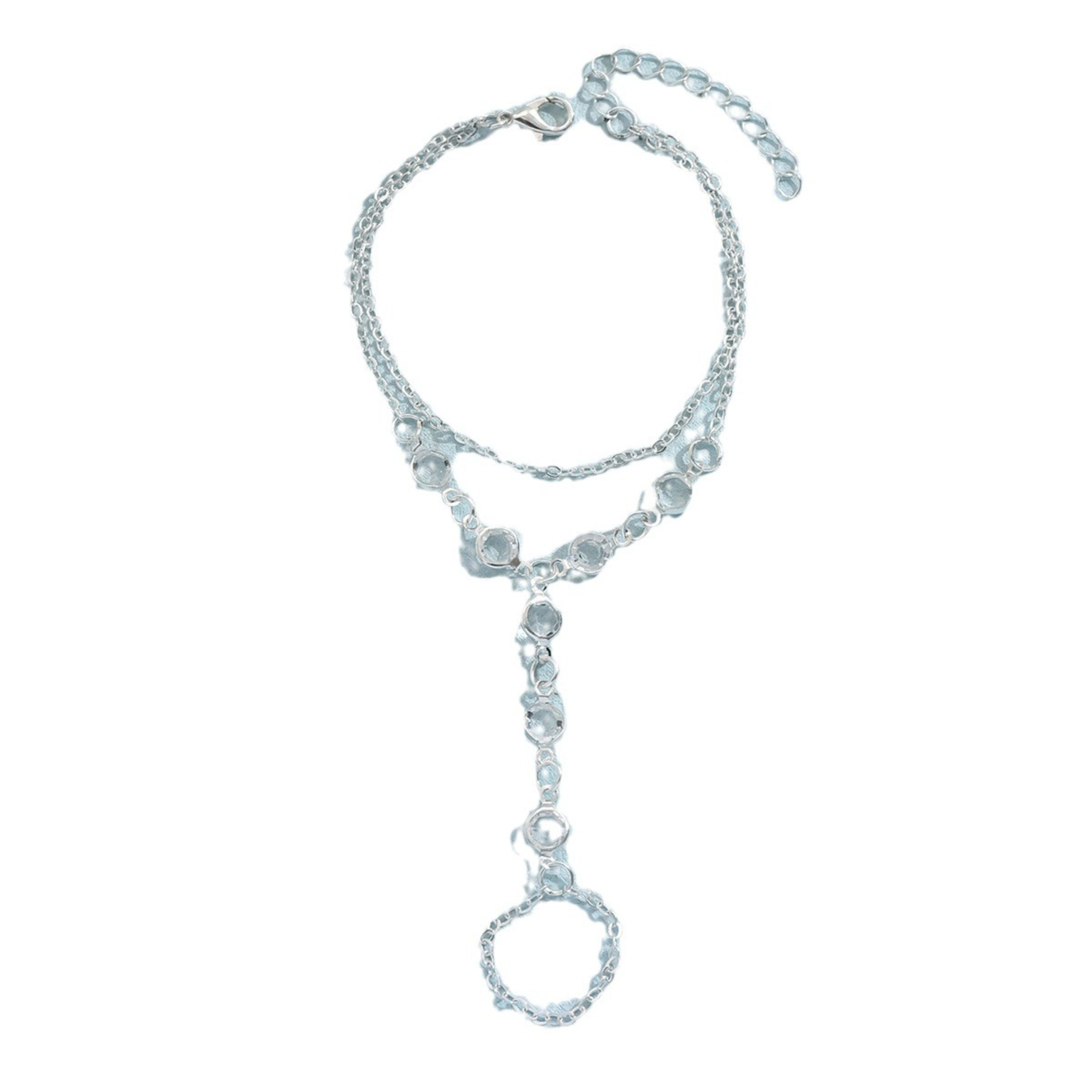 European And American Fashion Minimalist Bracelet Ring Crystal Luxury Mitten-type Bracelet Cross-border Hot Selling Jewe 4