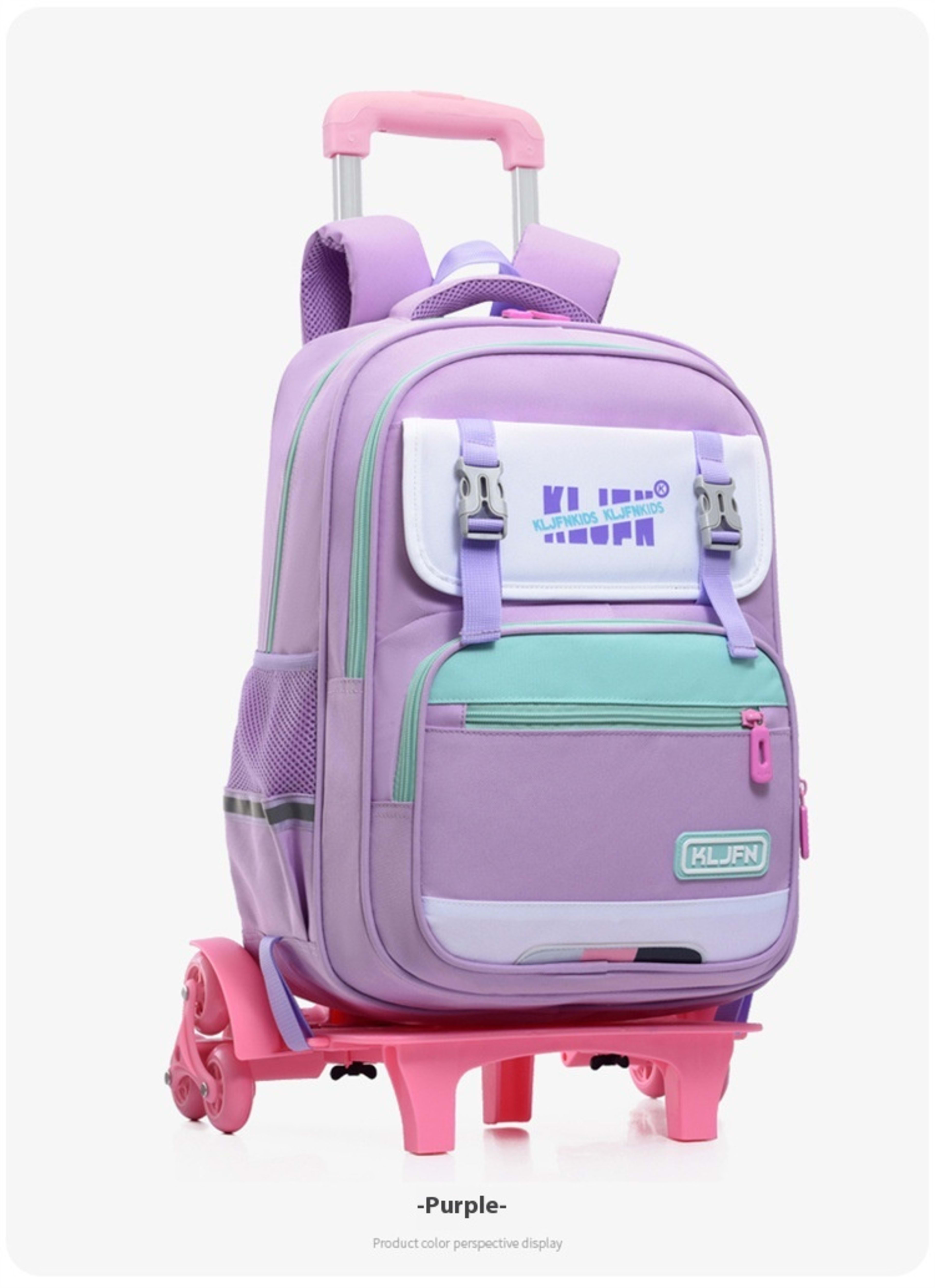 Children's Trolley Lightweight Shoulder Pad Wear-resistant Large Capacity Spine Protection Backpack Waterproof 25