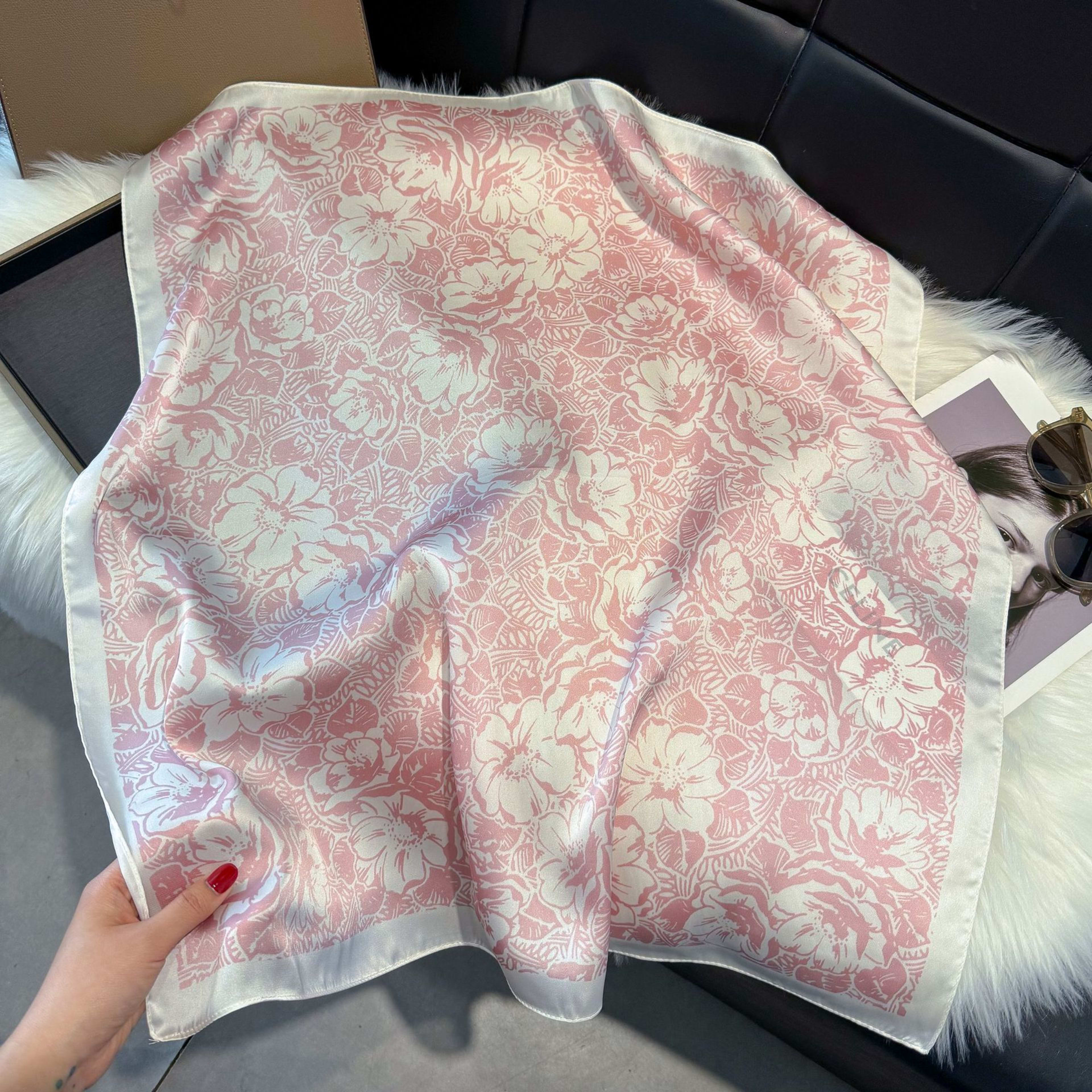 European And American-style ScarfSquare Kerchief Imitation Silk Vintage Cashew Pattern 28