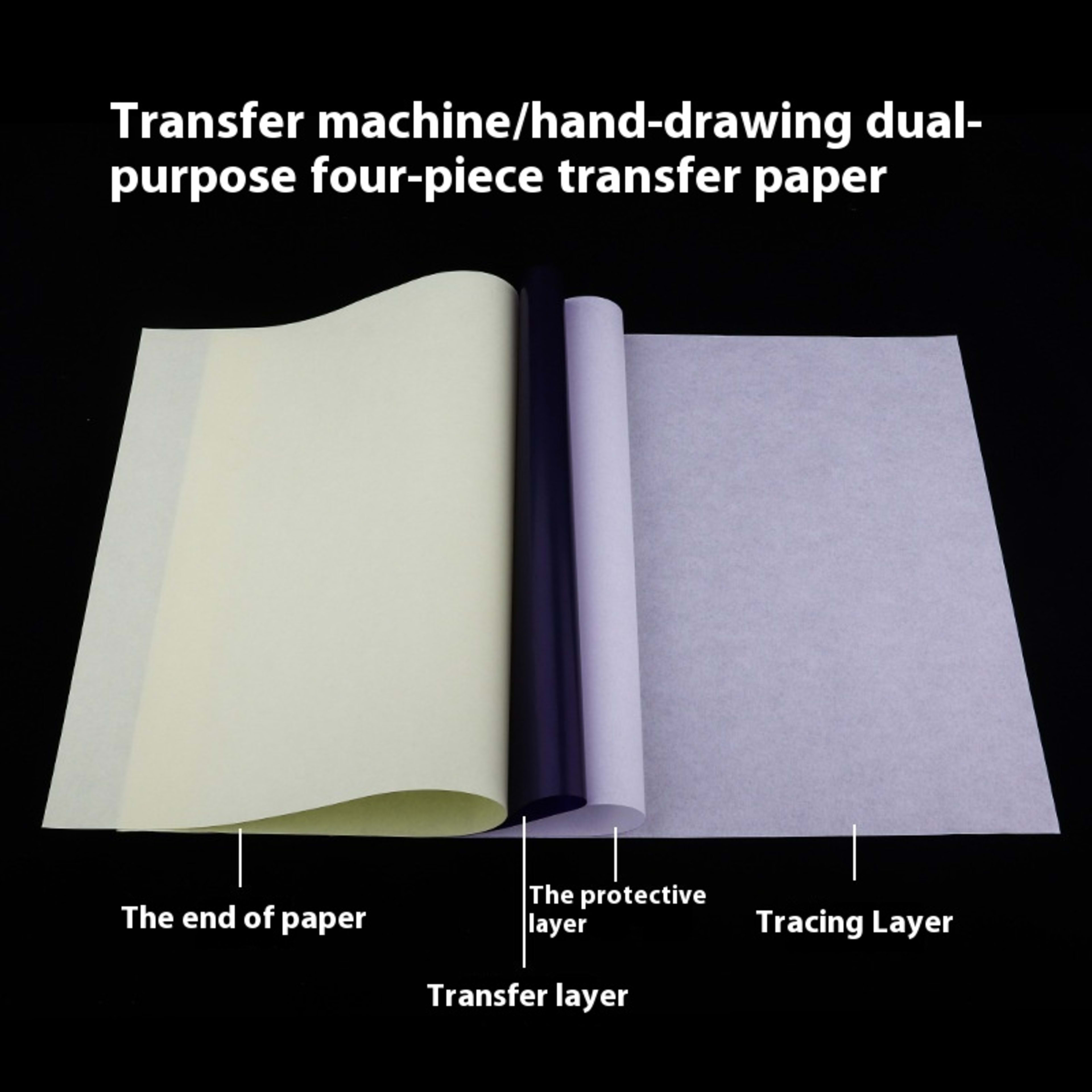 Tattoo Transfer Paper Quadruple Copy Paper A4 Hand Drawing Lines Clear Machine Conversion With Transfer Paste Gel 8