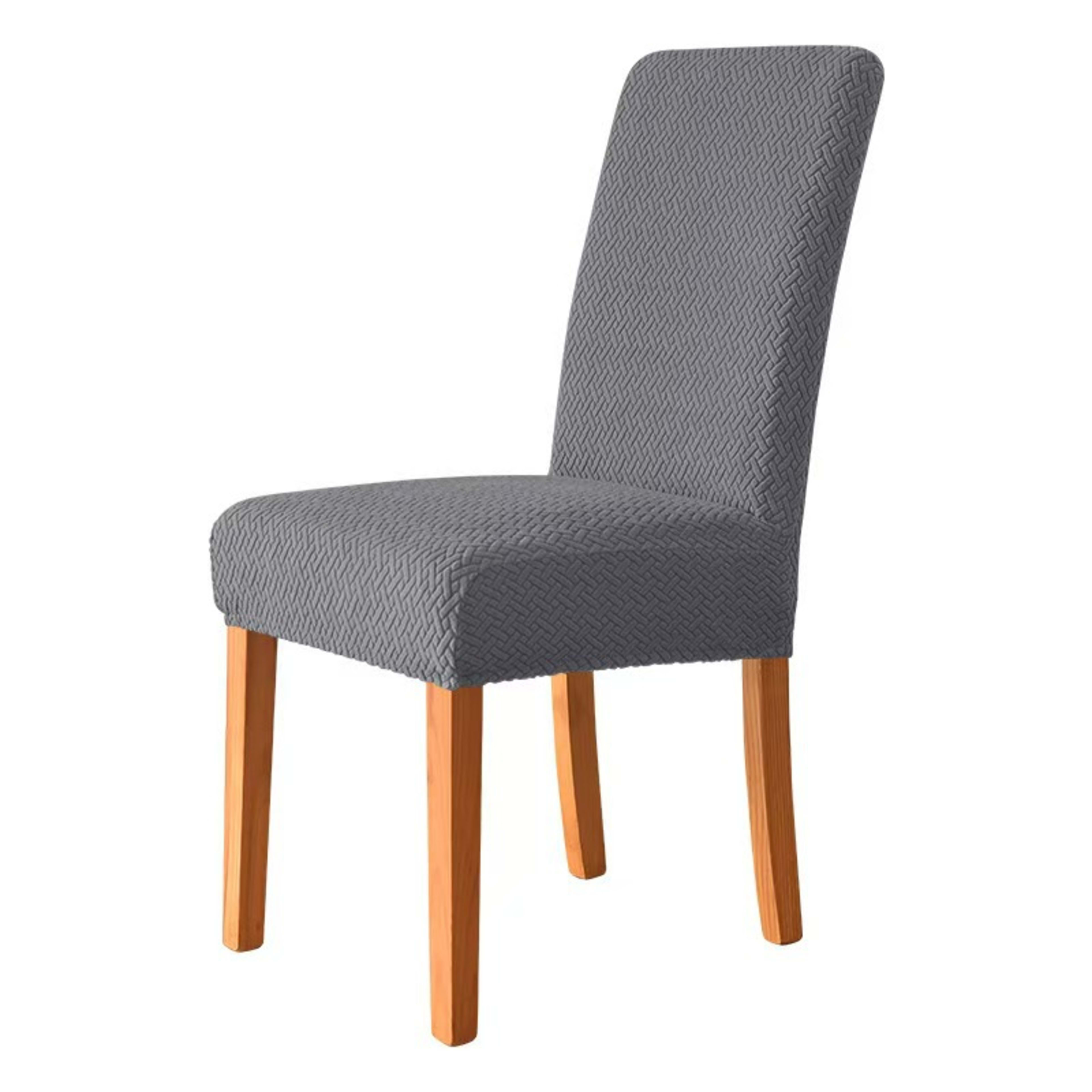 T-shaped Stretch Fleece Jacquard Chair Cover 7