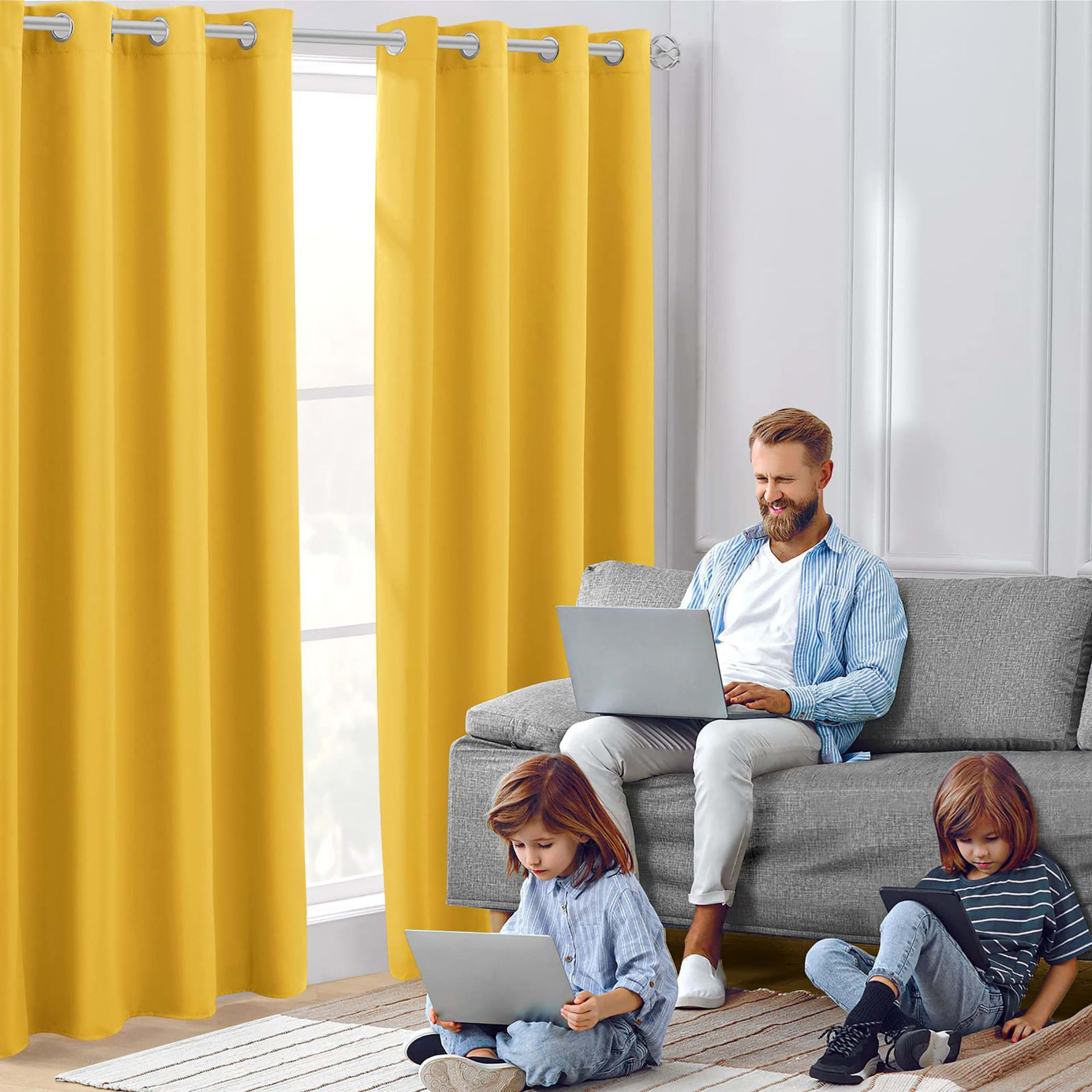 Amazon Cross-border Curtain Thickened Non-glossy Fabric Curtain Sun-blocking Heat-insulating Shade Wholesale Modern Mini 9