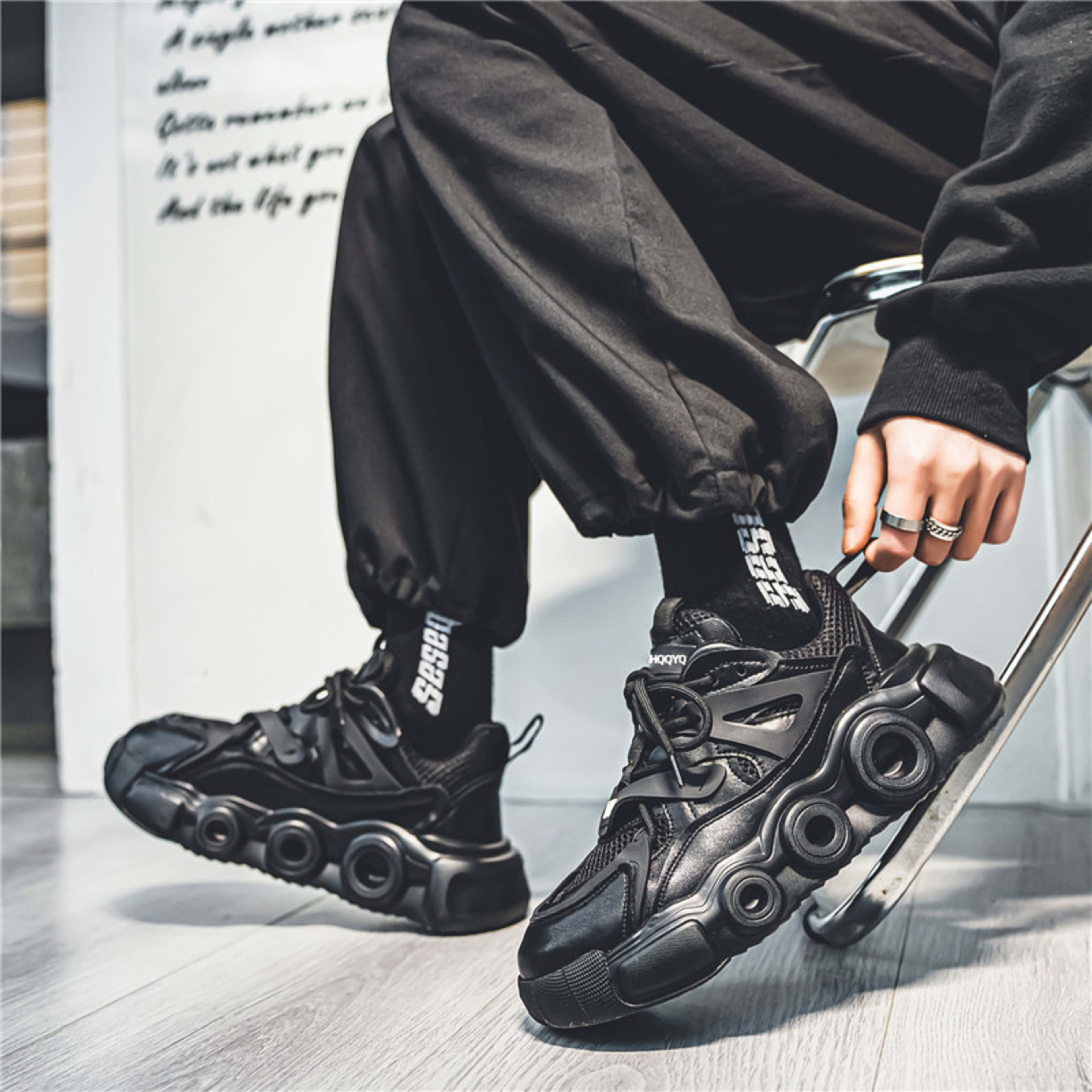 Men's Breathable Mesh Thick Sole Height Increasing Fashion All-match Casual Sneaker 19
