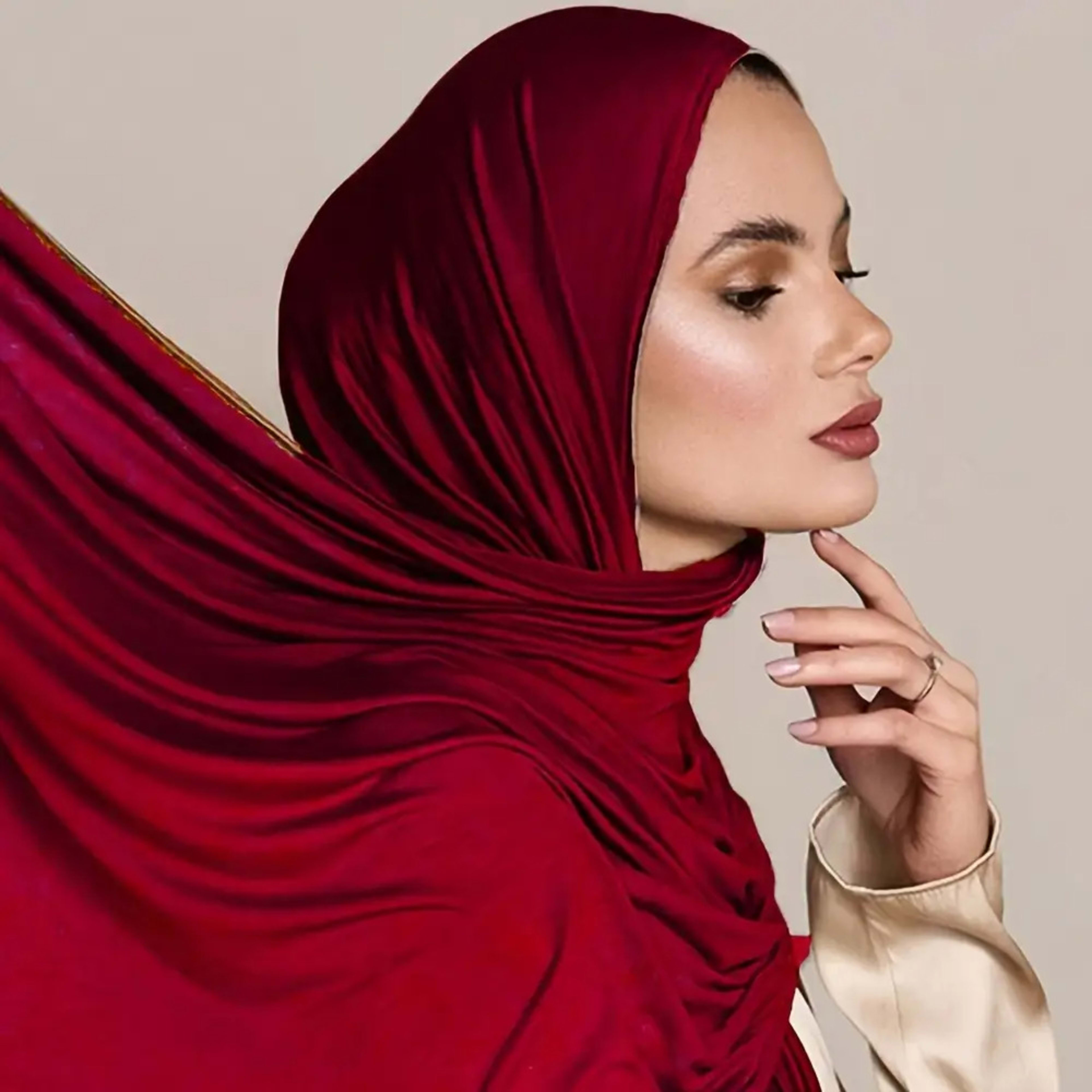 Modal Solid Color Long Scarf Headscarf Wholesale High-Quality Breathable 9