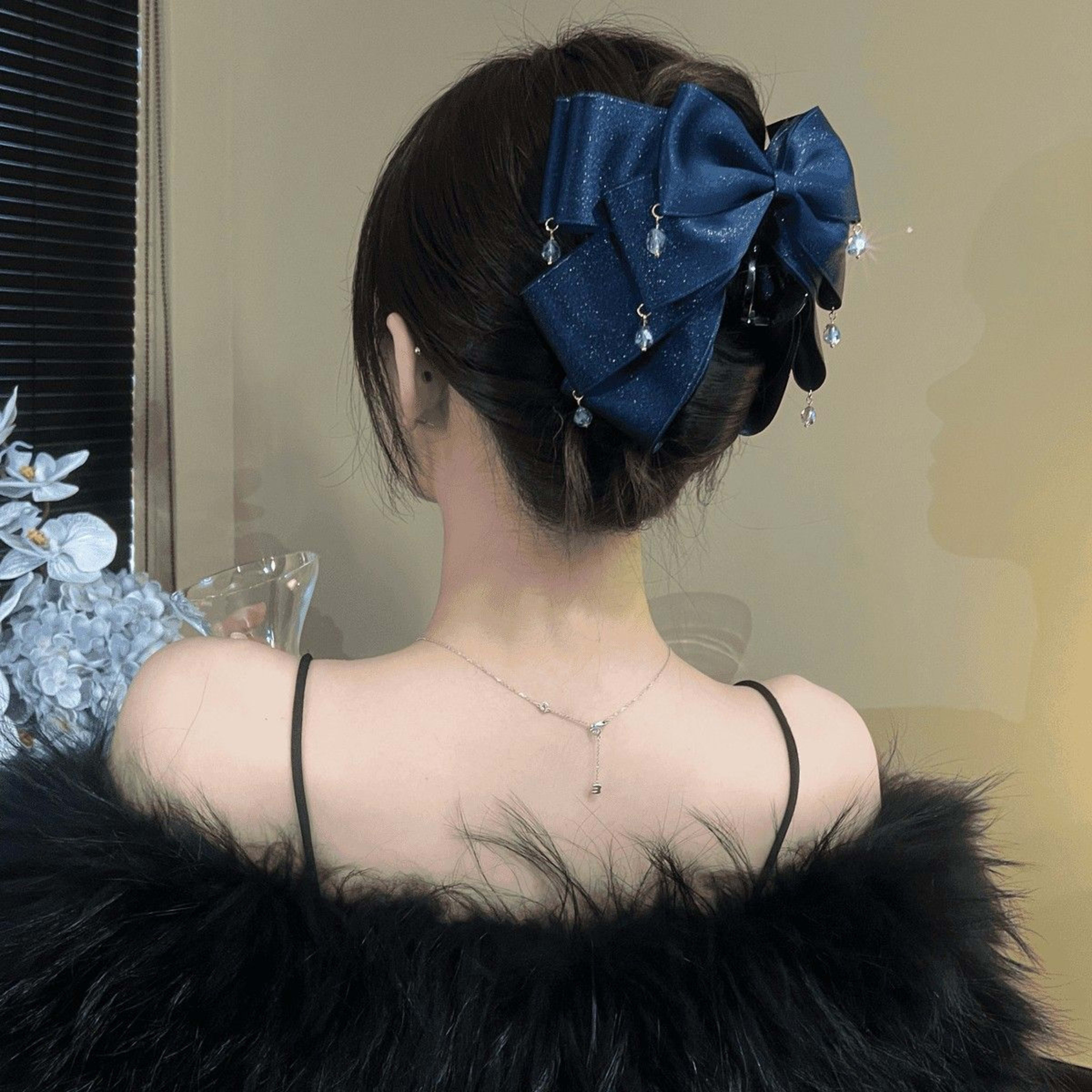 Multi-layer Butterfly Hair Clips With A Sparkling Bow 7