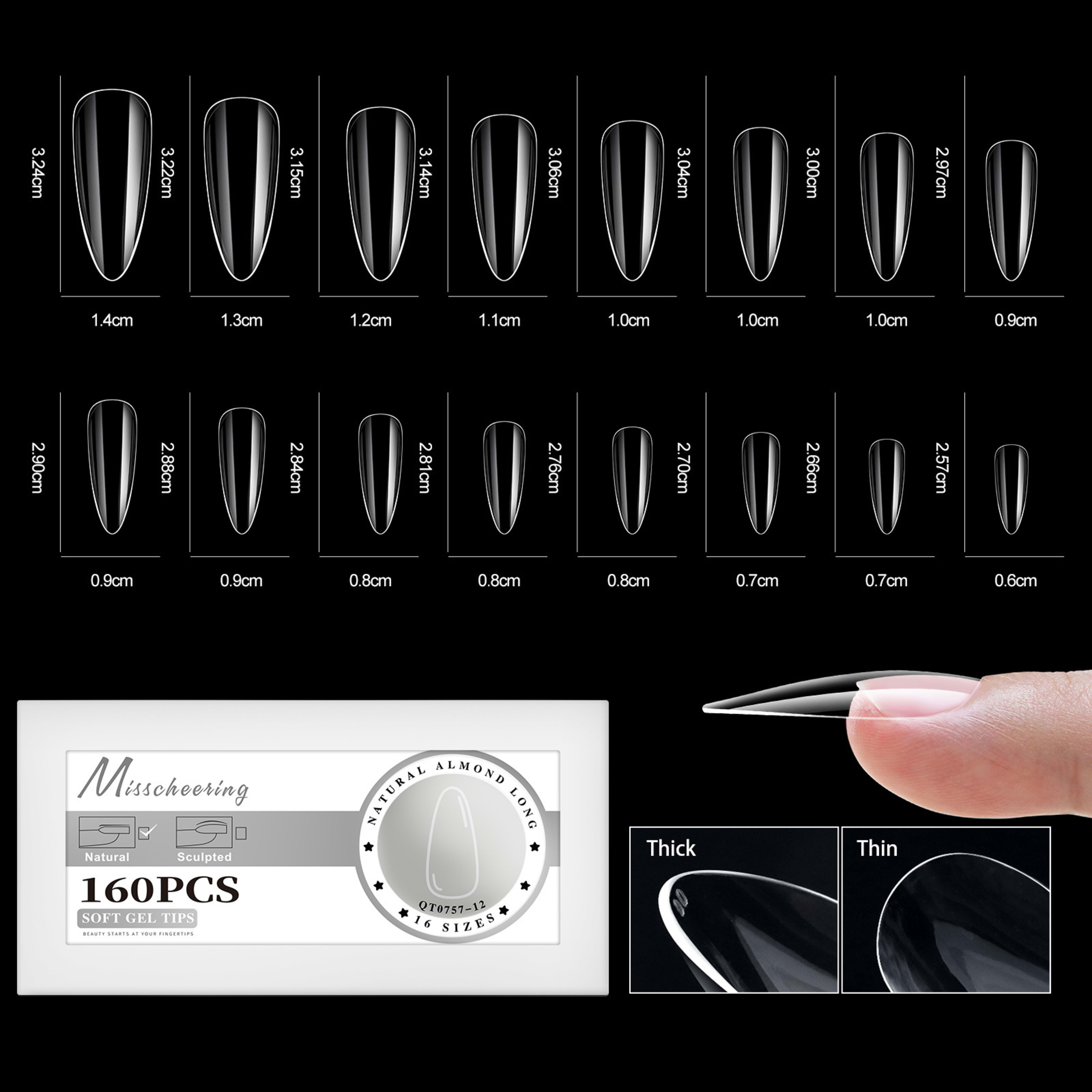High-end Trendy Nail Salon Nail Tips In Boxed Packaging 2